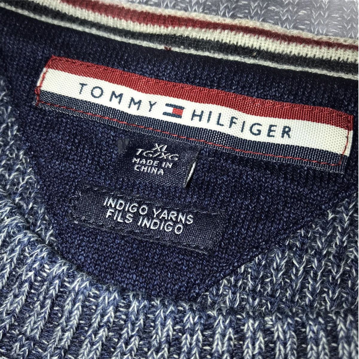 Tommy Hilfiger Vintage Y2K Tommy Hilfiger Indigo Yarns Knitwear Sweatshirt Size US XL / EU 56 / 4 - 3 Thumbnail