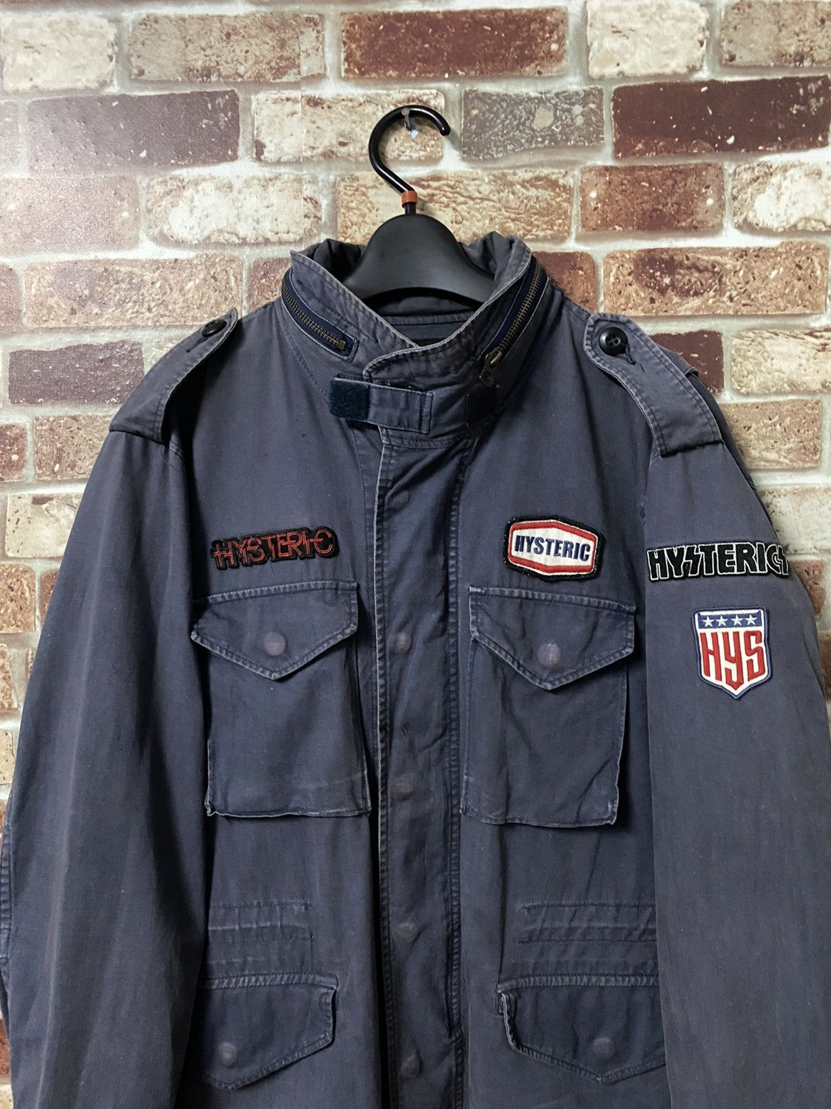Hysteric Glamour 🔥VINTAGE HYSTERIC GLAMOUR BLOUSON PARKA PATCH COTTON-MARINE Size US M / EU 48-50 / 2 - 6 Thumbnail