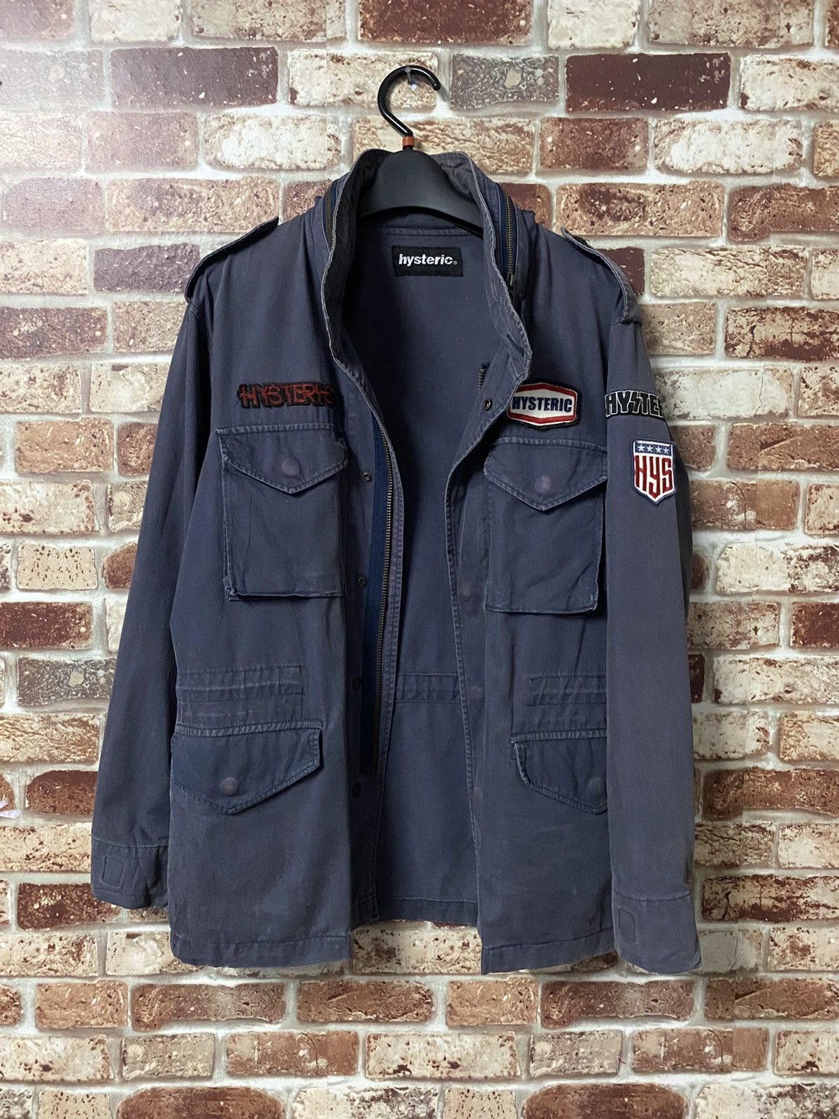 Hysteric Glamour 🔥VINTAGE HYSTERIC GLAMOUR BLOUSON PARKA PATCH COTTON-MARINE Size US M / EU 48-50 / 2 - 4 Thumbnail