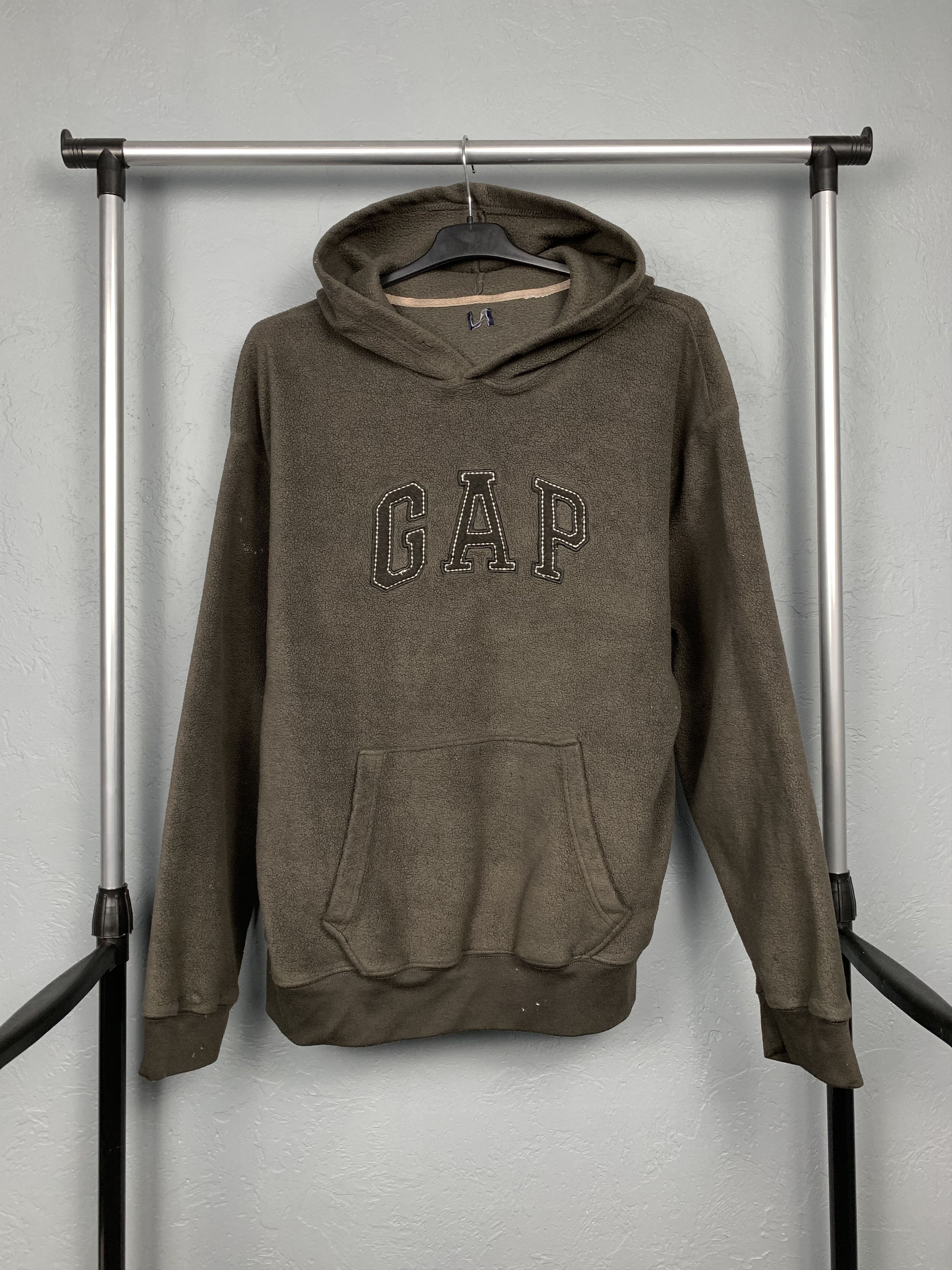 Gap × Vintage GAP Vintage Faded Teddy Fleece Hoodie Distressed Size US M / EU 48-50 / 2 - 1 Thumbnail