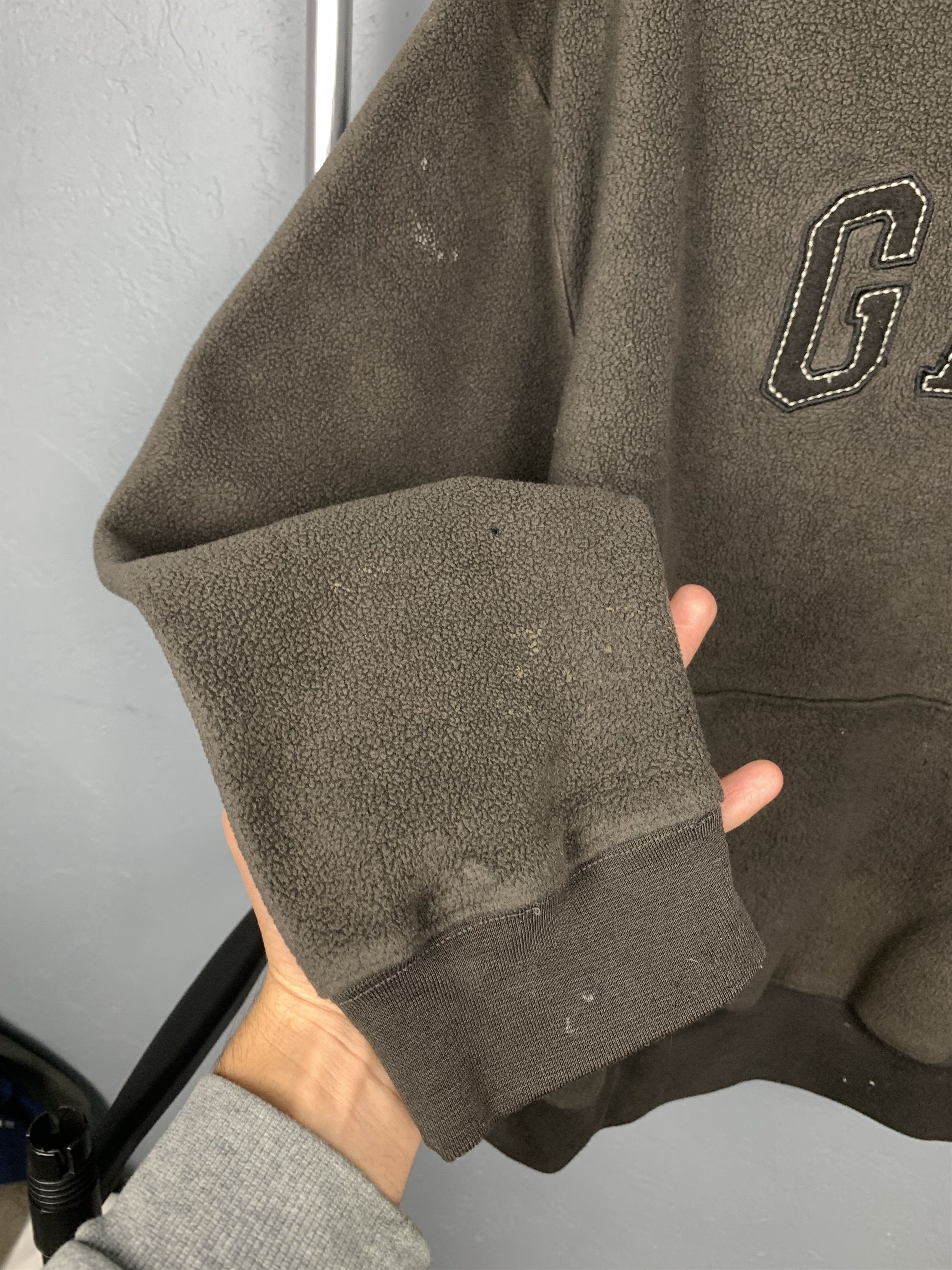Gap × Vintage GAP Vintage Faded Teddy Fleece Hoodie Distressed Size US M / EU 48-50 / 2 - 4 Thumbnail