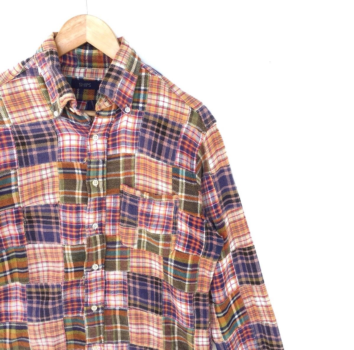 Japanese Brand × SHIPS Ships Patchwork Flannel Button Shirt Rare Size US M / EU 48-50 / 2 - 3 Thumbnail