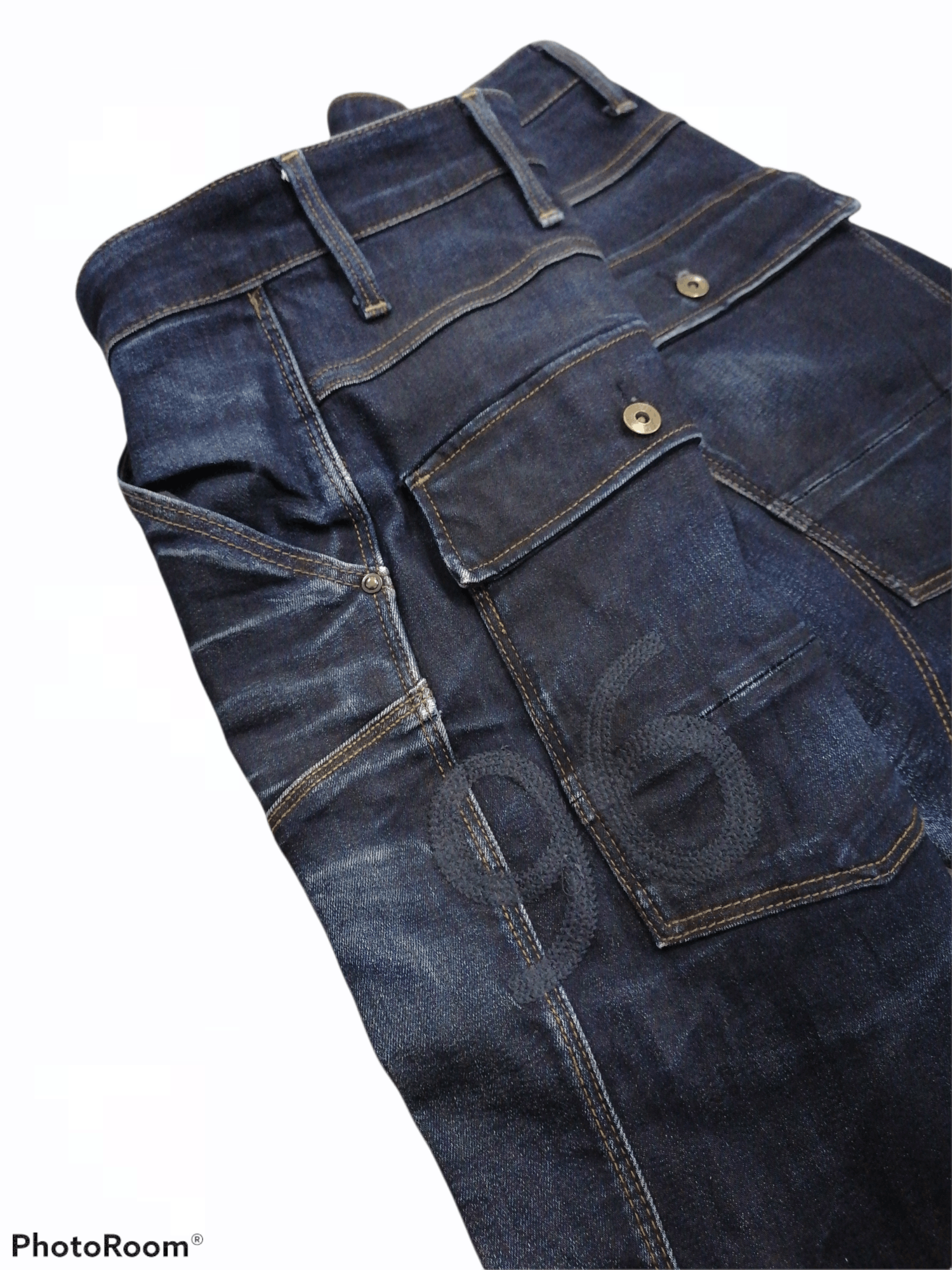 G-Star G Star Raw Biker Distressed Denim Stretchable Pants Size US 33 - 9 Thumbnail