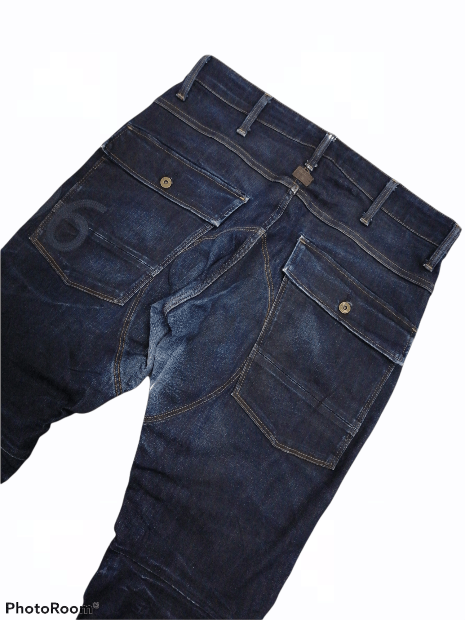 G-Star G Star Raw Biker Distressed Denim Stretchable Pants Size US 33 - 8 Thumbnail