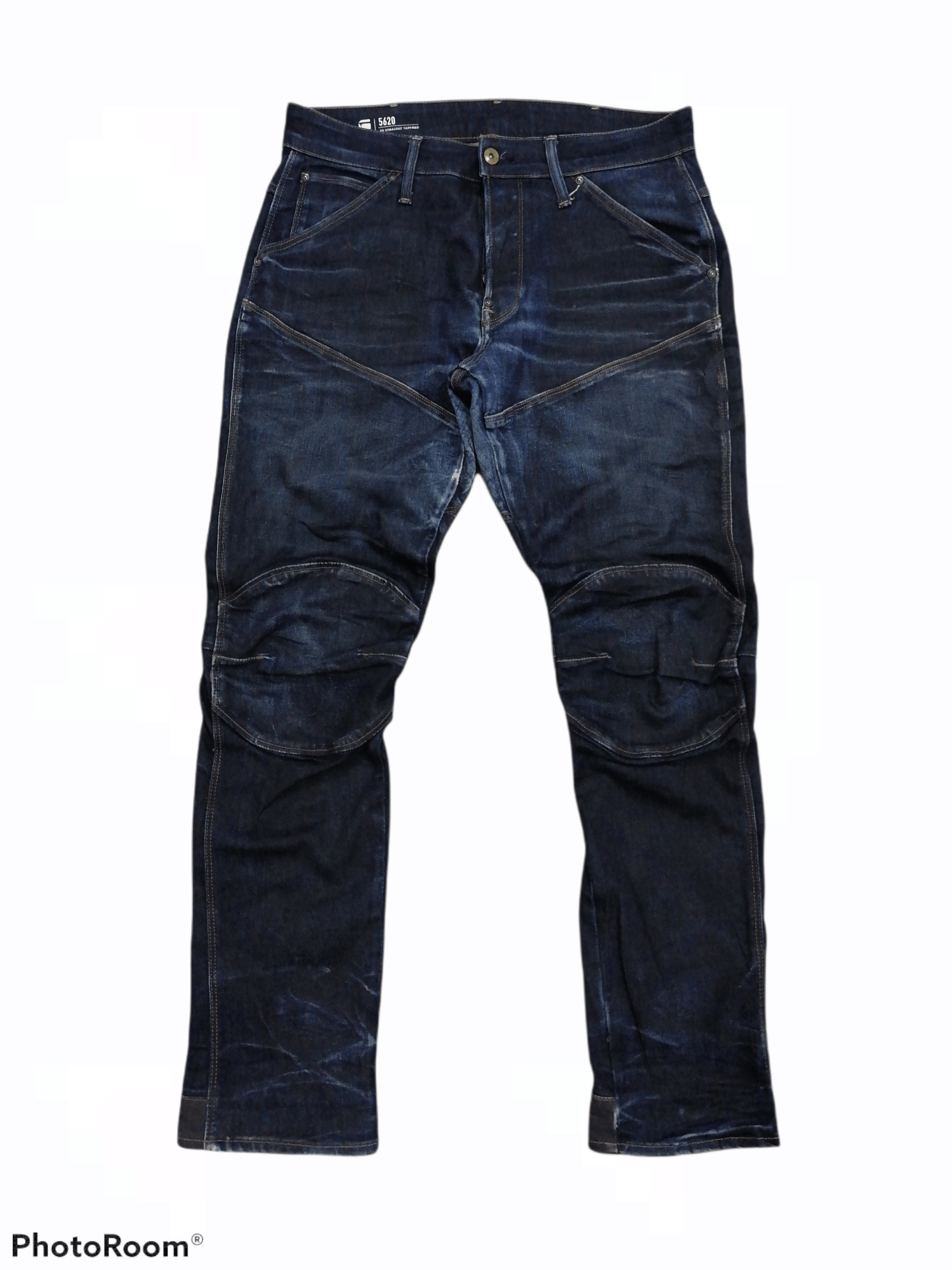 G-Star G Star Raw Biker Distressed Denim Stretchable Pants Size US 33 - 1 Thumbnail