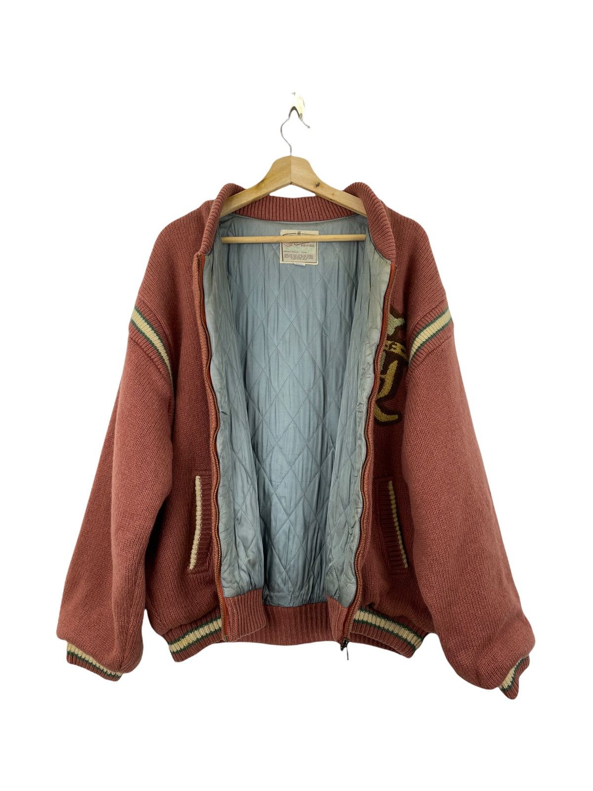 Japanese Brand × Vintage 🔥Vintage Ice fire knit-bomber jacket Size US L / EU 52-54 / 3 - 3 Thumbnail
