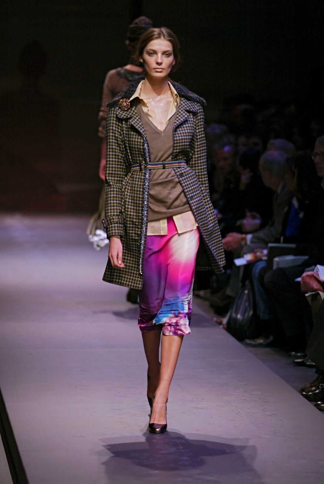 Prada Prada FW04 vintage womens runway silk skirt Size 28" / US 6 / IT 42 - 3 Thumbnail