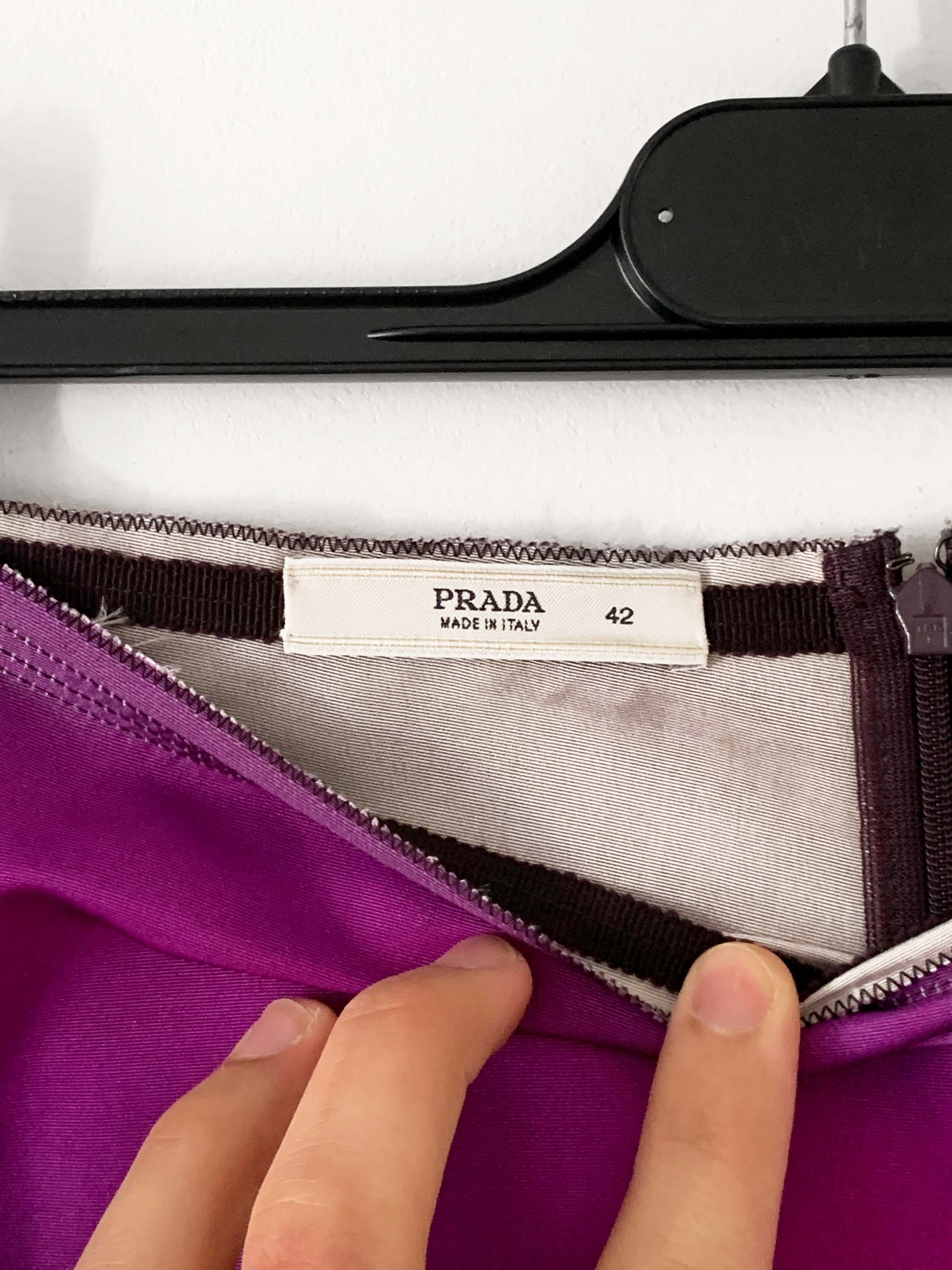 Prada Prada FW04 vintage womens runway silk skirt Size 28" / US 6 / IT 42 - 6 Thumbnail
