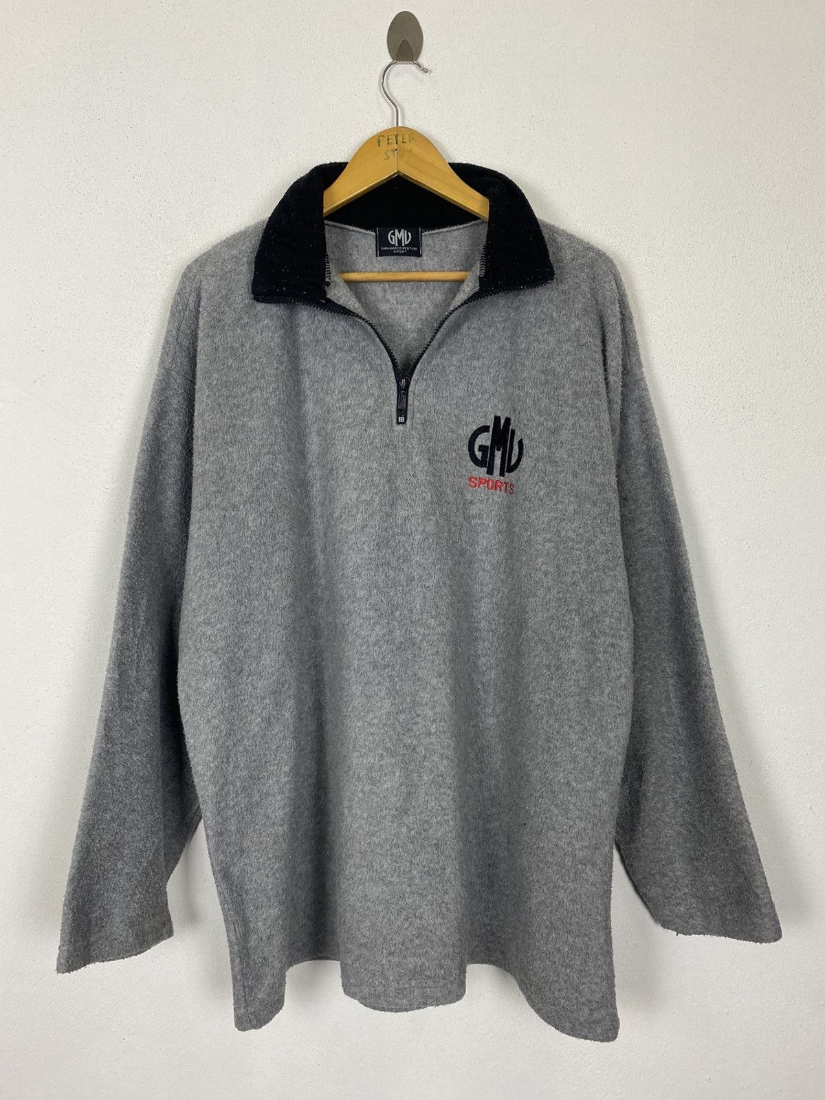 GianMarco Venturi GIAN MARCO VENTURI ALL EMBROIDED LOGO FLEECE SWEATER Size US XL / EU 56 / 4 - 6 Thumbnail