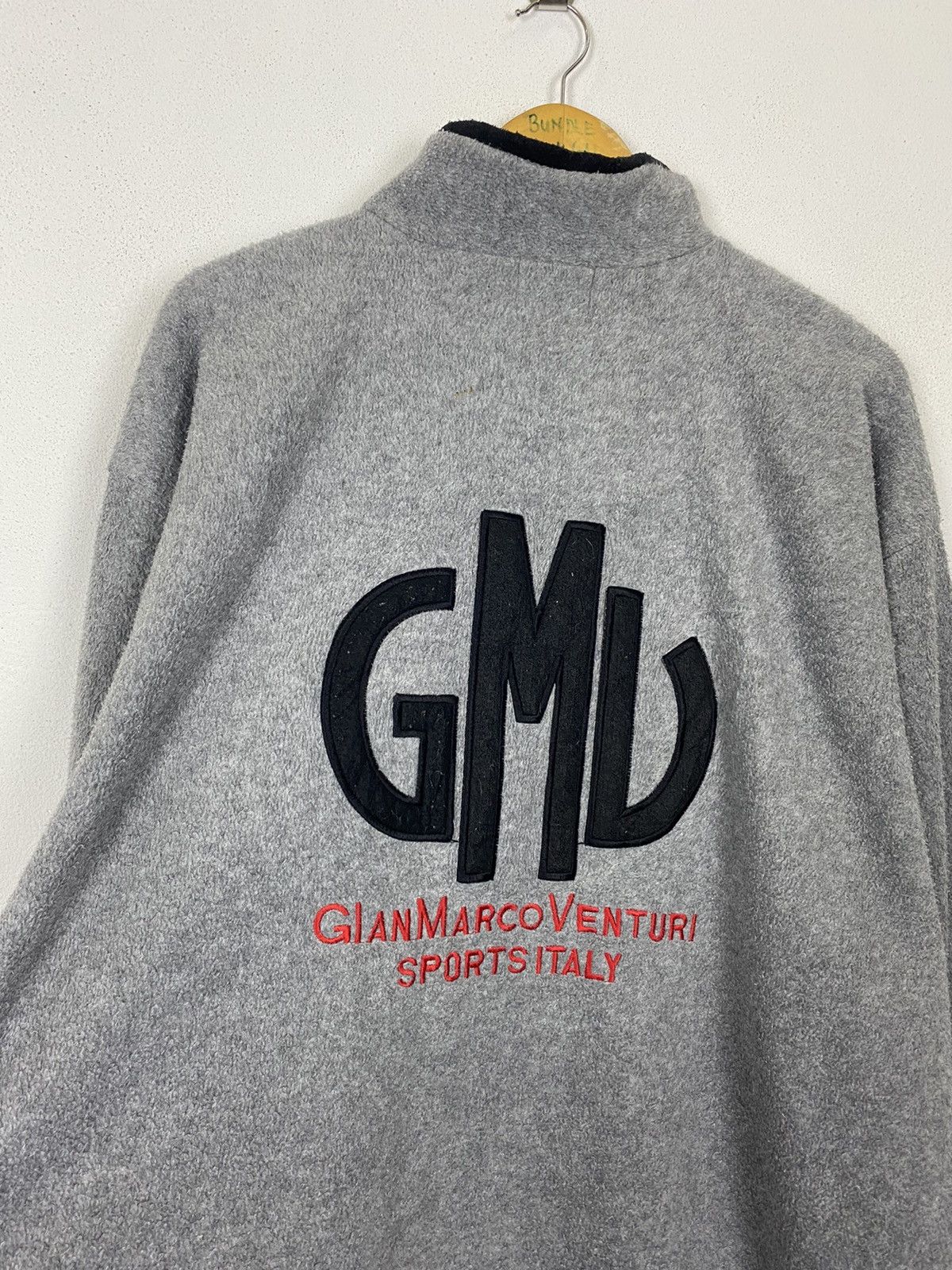 GianMarco Venturi GIAN MARCO VENTURI ALL EMBROIDED LOGO FLEECE SWEATER Size US XL / EU 56 / 4 - 4 Thumbnail