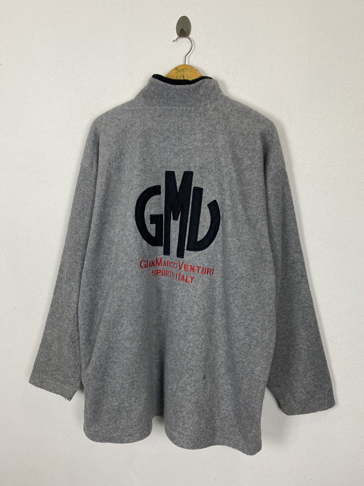 GianMarco Venturi GIAN MARCO VENTURI ALL EMBROIDED LOGO FLEECE SWEATER Size US XL / EU 56 / 4 - 2 Thumbnail