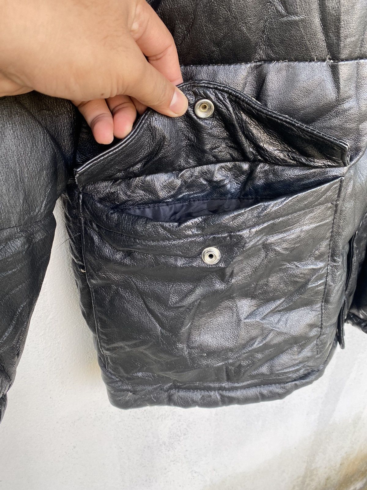 Leather HILL CROP LEATHER PUFFER JACKET Size US L / EU 52-54 / 3 - 7 Thumbnail