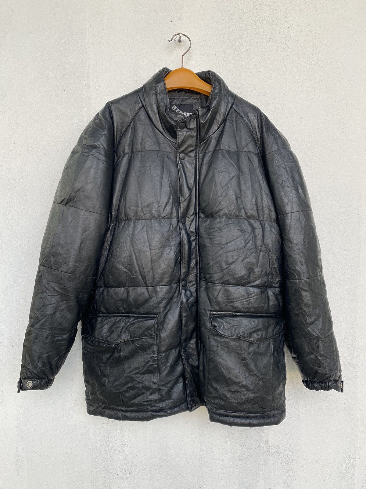 Leather HILL CROP LEATHER PUFFER JACKET Size US L / EU 52-54 / 3 - 1 Thumbnail