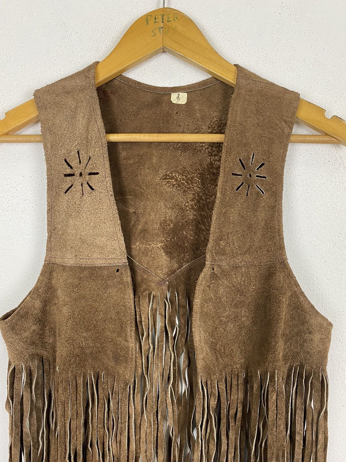 Genuine Leather × Leather × Vintage 🔥RARE Vintage 60’s FRINGE LEATHER VEST Size US M / EU 48-50 / 2 - 4 Thumbnail