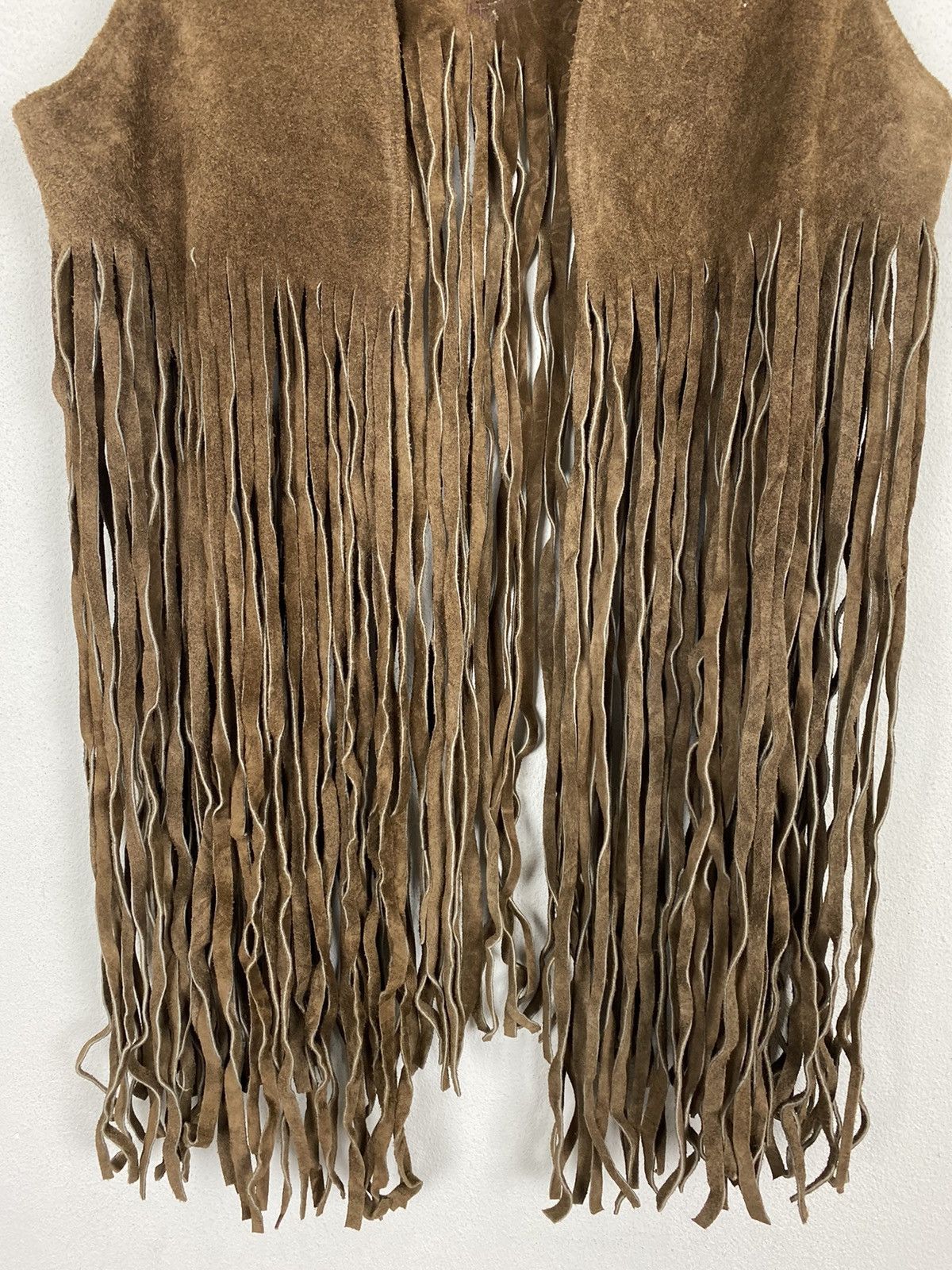 Genuine Leather × Leather × Vintage 🔥RARE Vintage 60’s FRINGE LEATHER VEST Size US M / EU 48-50 / 2 - 6 Thumbnail