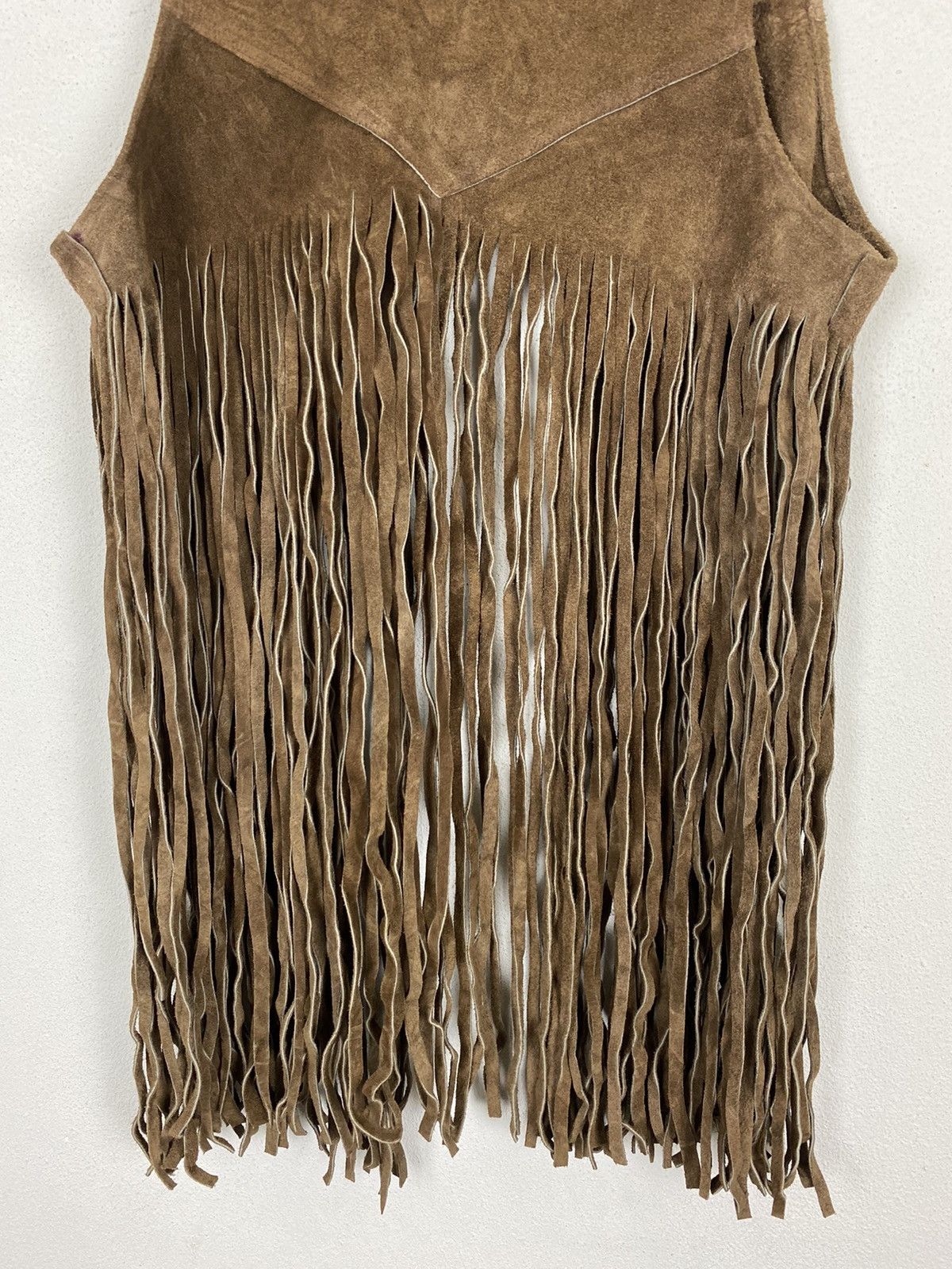 Genuine Leather × Leather × Vintage 🔥RARE Vintage 60’s FRINGE LEATHER VEST Size US M / EU 48-50 / 2 - 7 Thumbnail