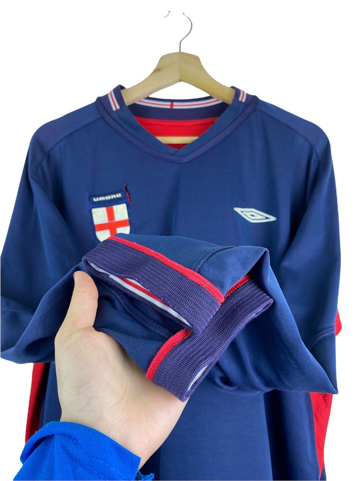 Umbro × Vintage VINTAGE ENGLAND TEAM REVERSIBLE JERSEY Size US L / EU 52-54 / 3 - 9 Thumbnail