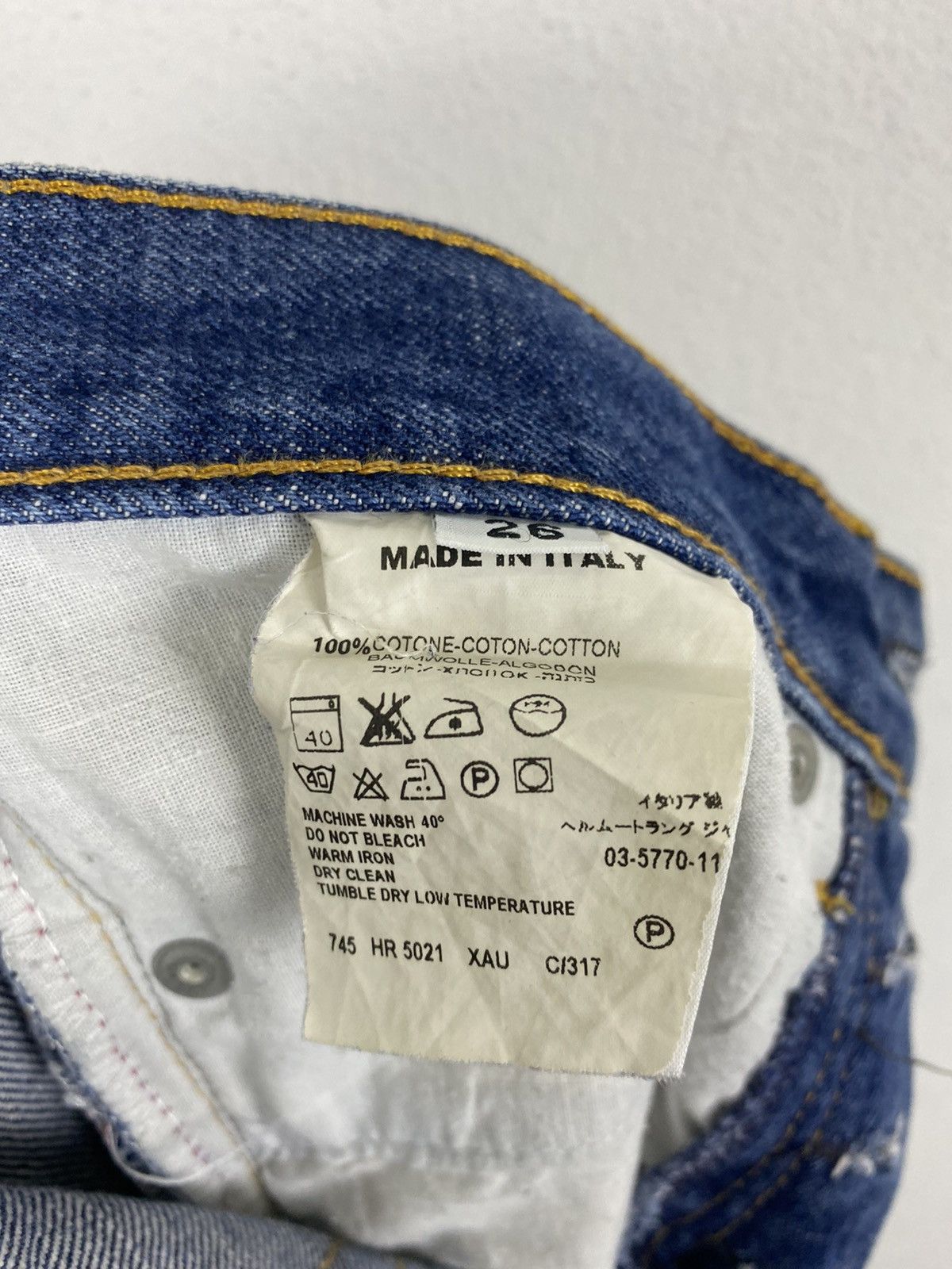 Denime × Helmut Lang HELMUT LANG CLASSIC DENIM LOW WAIST BOT CUT Size US 28 / EU 44 - 14 Thumbnail