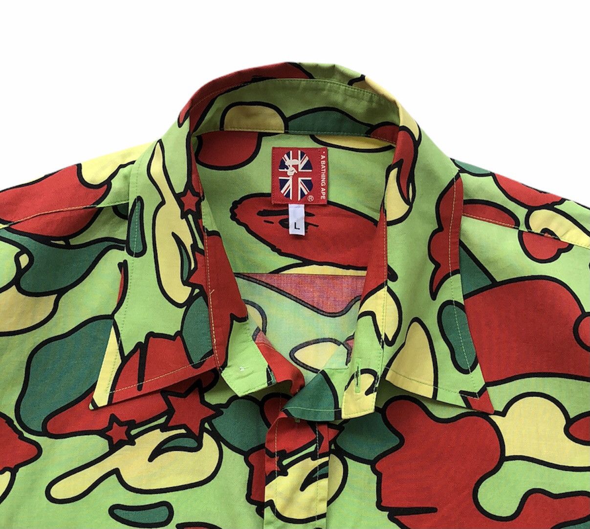 Bape Star Camo Button Up Shirt Size US L / EU 52-54 / 3 - 4 Thumbnail