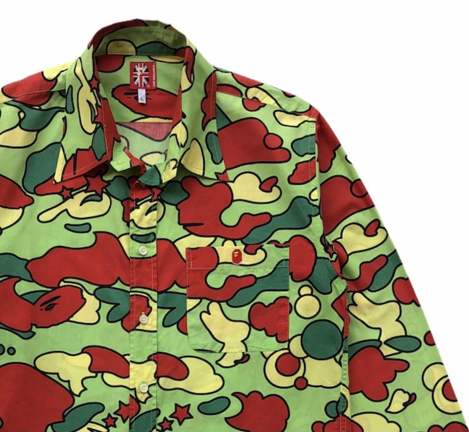 Bape Star Camo Button Up Shirt Size US L / EU 52-54 / 3 - 3 Thumbnail