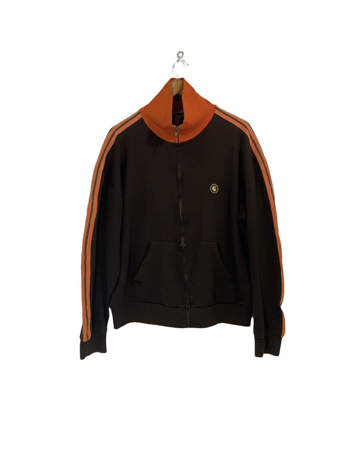 Carhartt Vintage Carhartt Stripe Sweater/Track Top Small Logo Design Size US XL / EU 56 / 4 - 1 Thumbnail