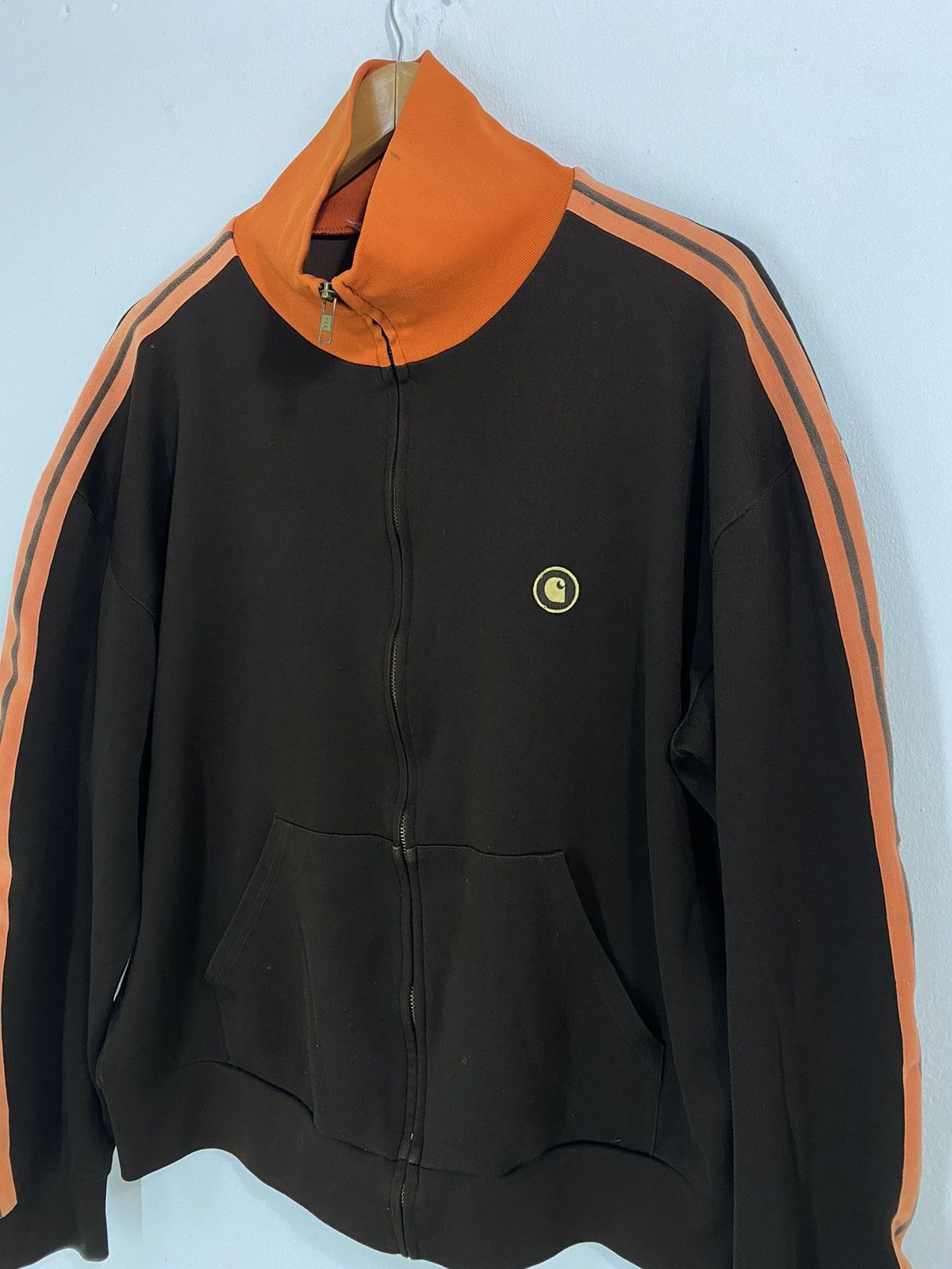 Carhartt Vintage Carhartt Stripe Sweater/Track Top Small Logo Design Size US XL / EU 56 / 4 - 3 Thumbnail
