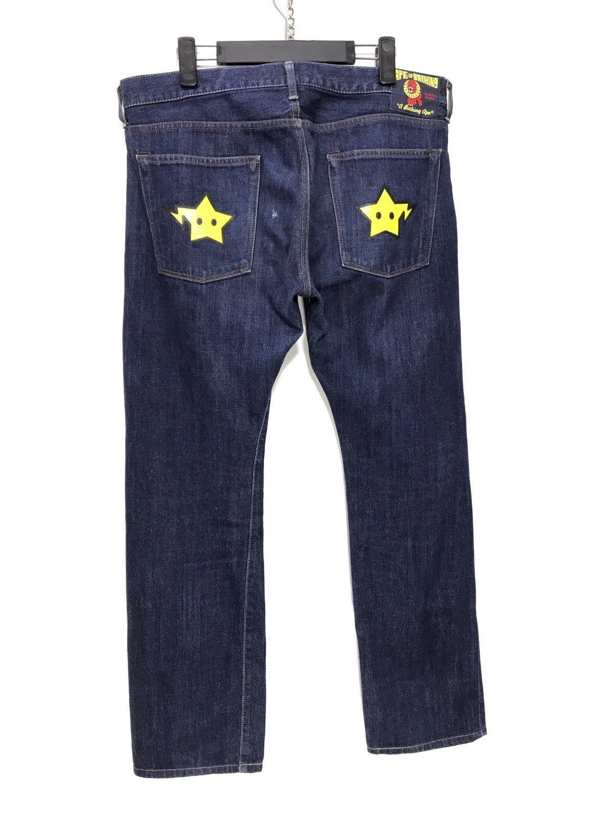 Bape Bapesta Denim Pant Nigo A Bathing Ape Slim 4🟦 Size US 35 - 2 Thumbnail