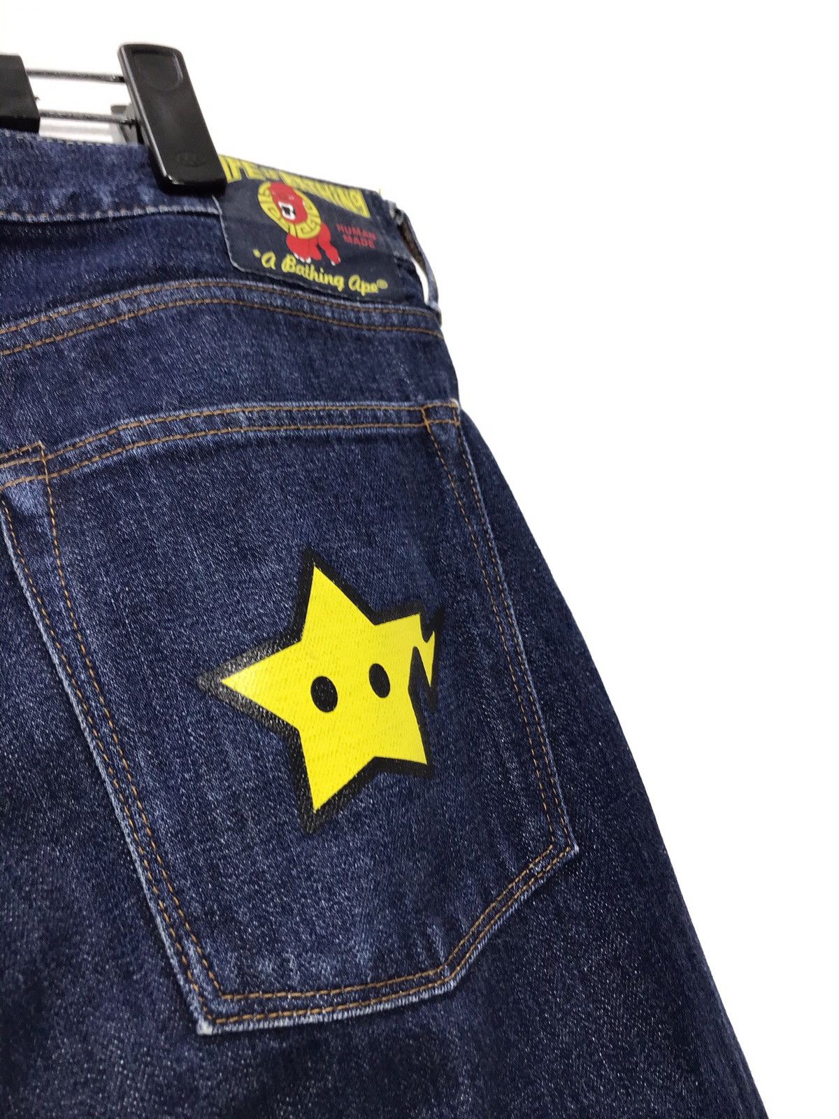 Bape Bapesta Denim Pant Nigo A Bathing Ape Slim 4🟦 Size US 35 - 3 Thumbnail