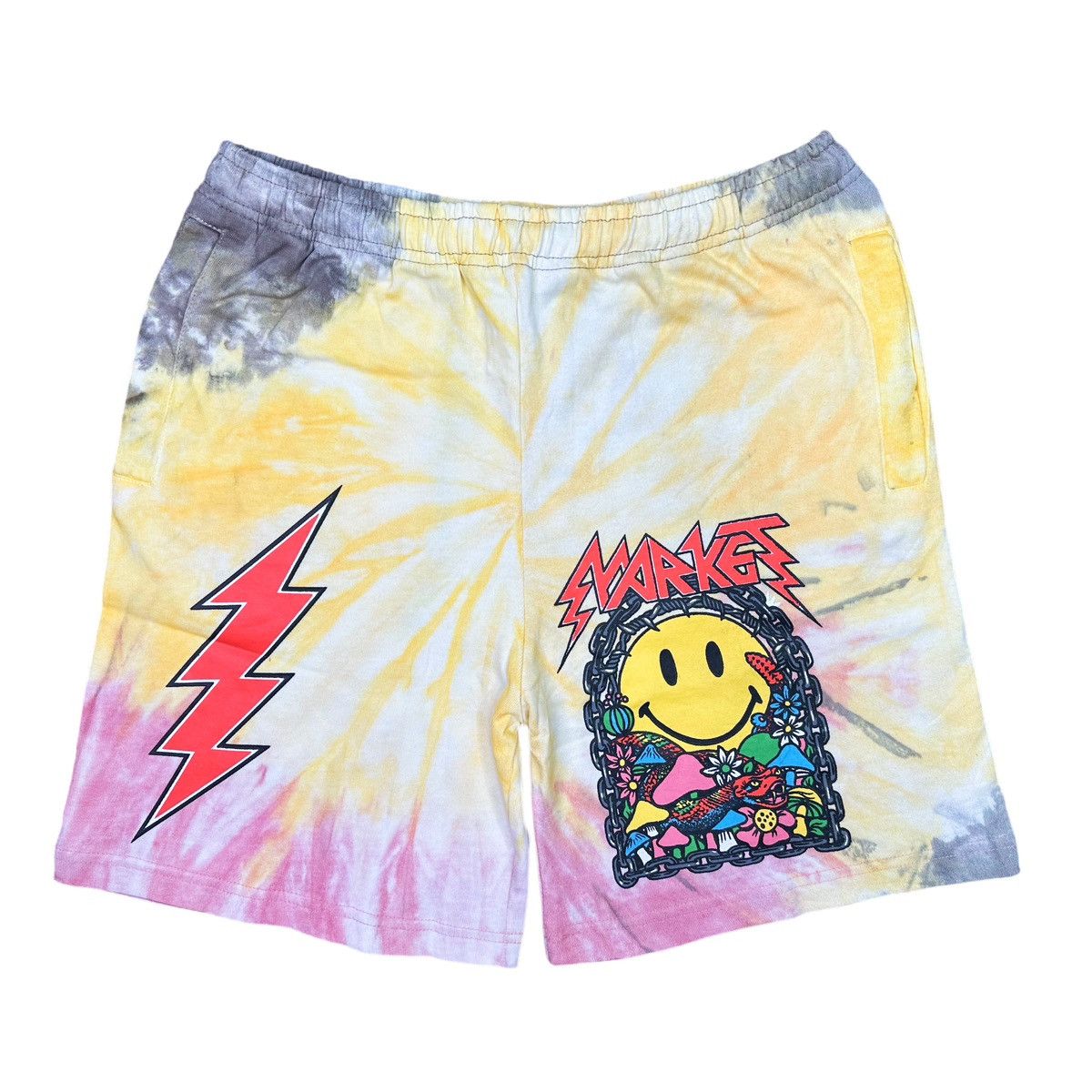 Market Market Smiley Iron Market Tie Dye Shorts Size US 32 / EU 48 - 2 Thumbnail