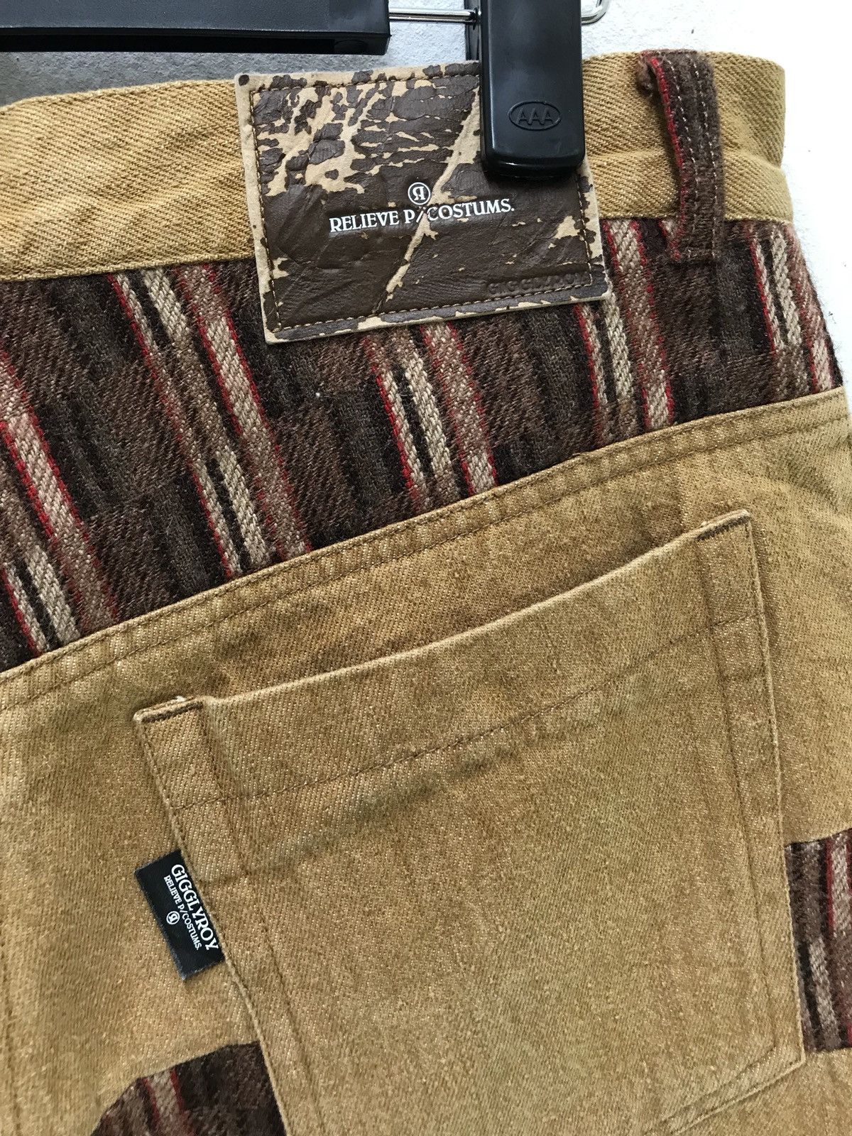 Japanese Brand Gigglyroy Hybrid Hagi Pant with Wool Striped Loose Size US 31 - 11 Thumbnail