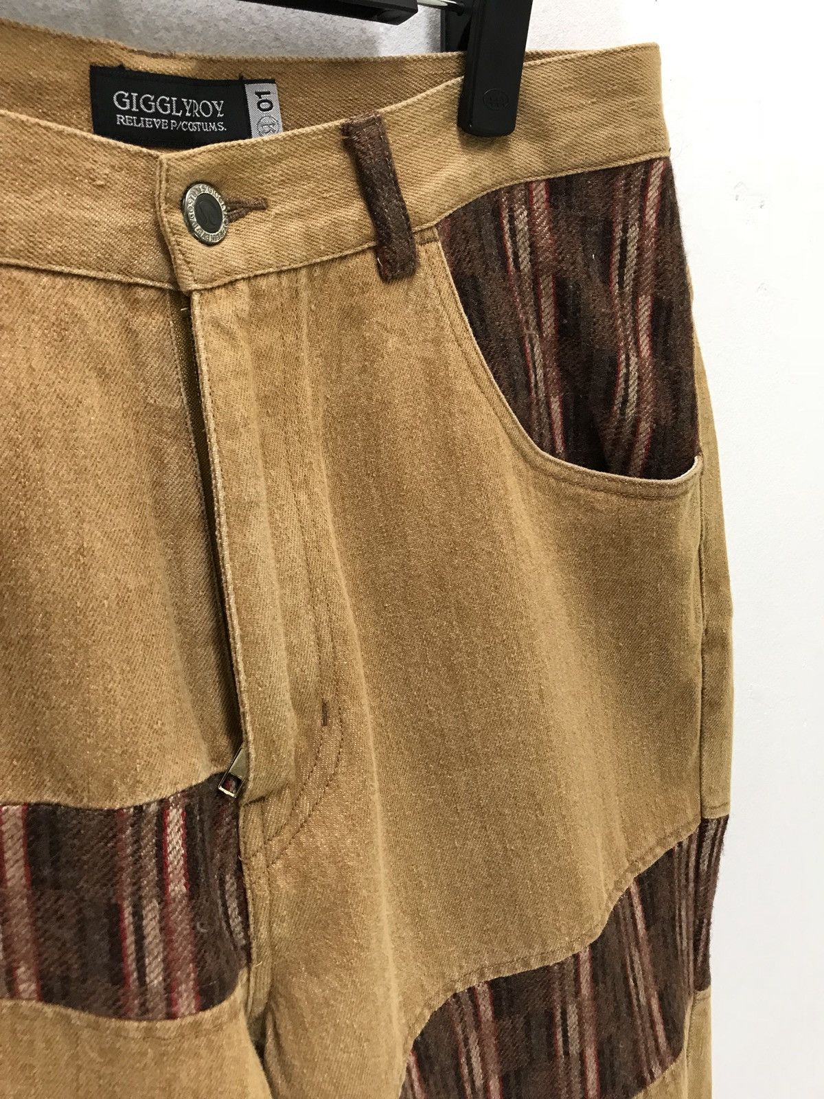 Japanese Brand Gigglyroy Hybrid Hagi Pant with Wool Striped Loose Size US 31 - 6 Thumbnail