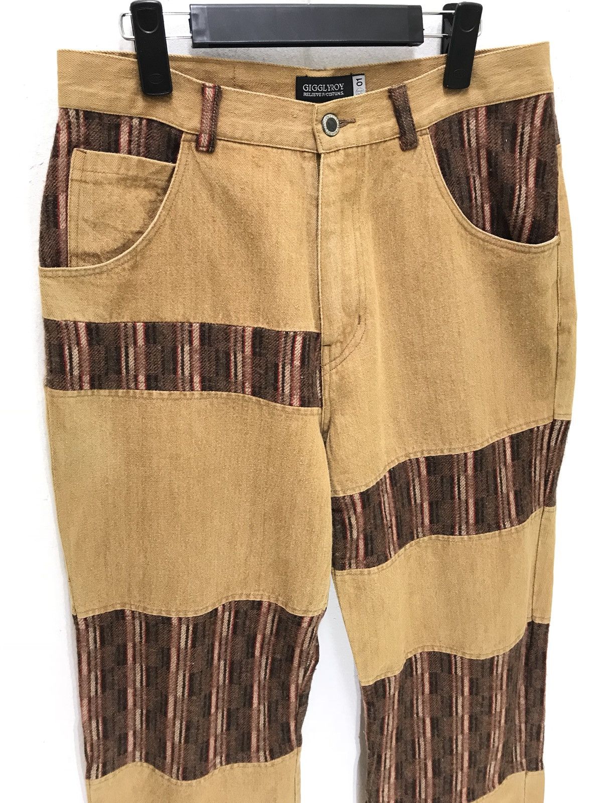 Japanese Brand Gigglyroy Hybrid Hagi Pant with Wool Striped Loose Size US 31 - 3 Thumbnail