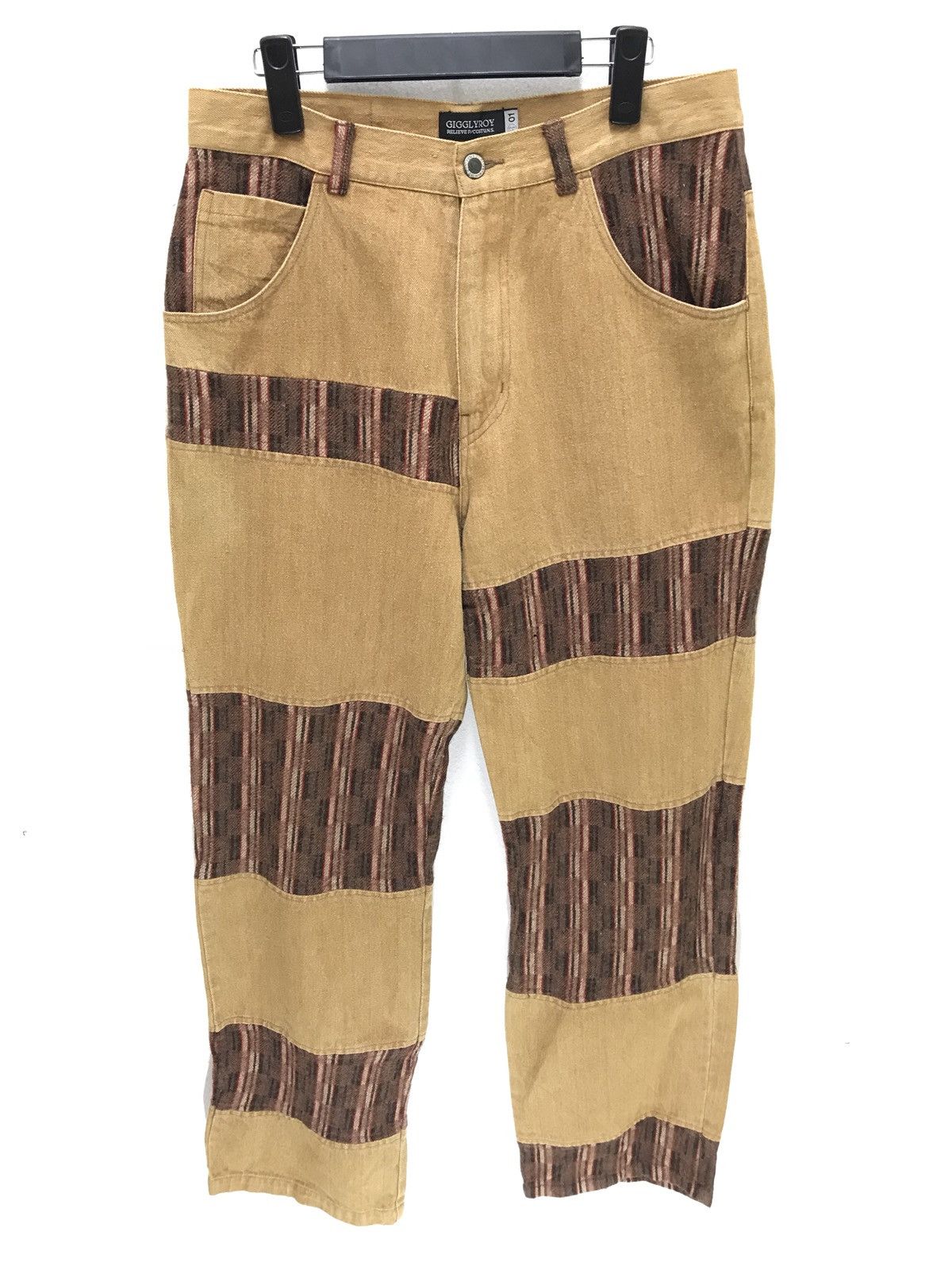 Japanese Brand Gigglyroy Hybrid Hagi Pant with Wool Striped Loose Size US 31 - 1 Thumbnail