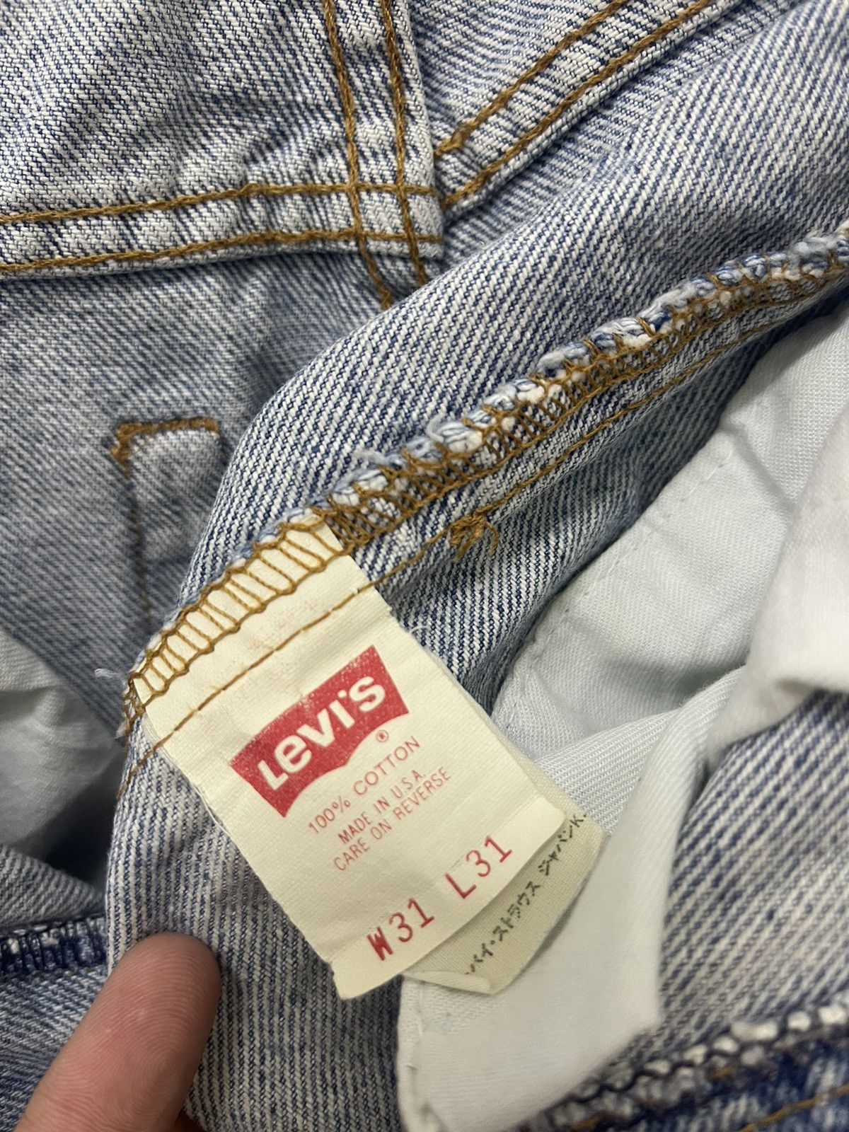 Levi's Vintage Clothing Rare Vintage LEVIS Single R Made in USA Size US 31 - 12 Thumbnail