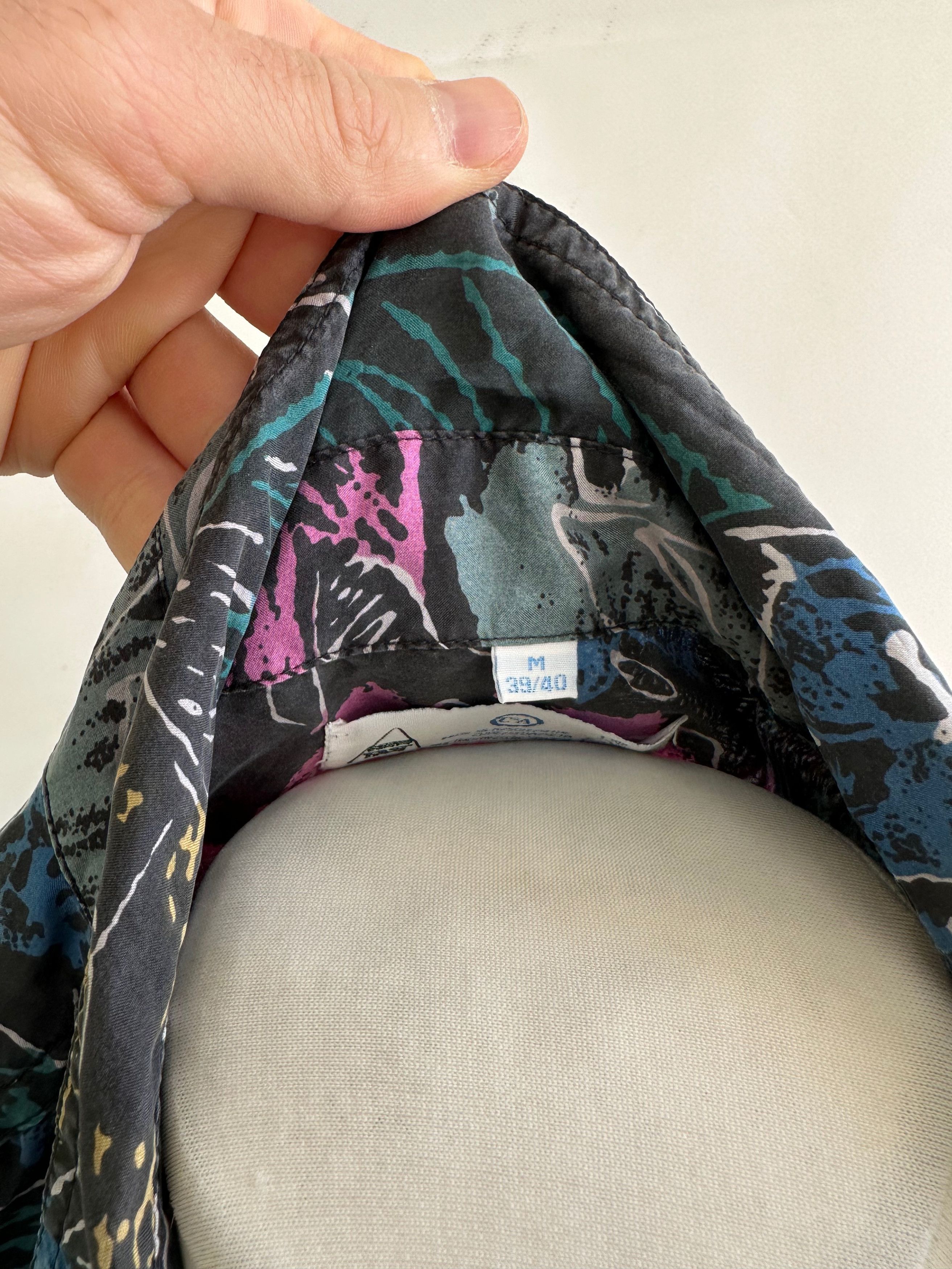 Other Vintage abstract silk shirt short sleeve avant garde Size US M / EU 48-50 / 2 - 9 Thumbnail