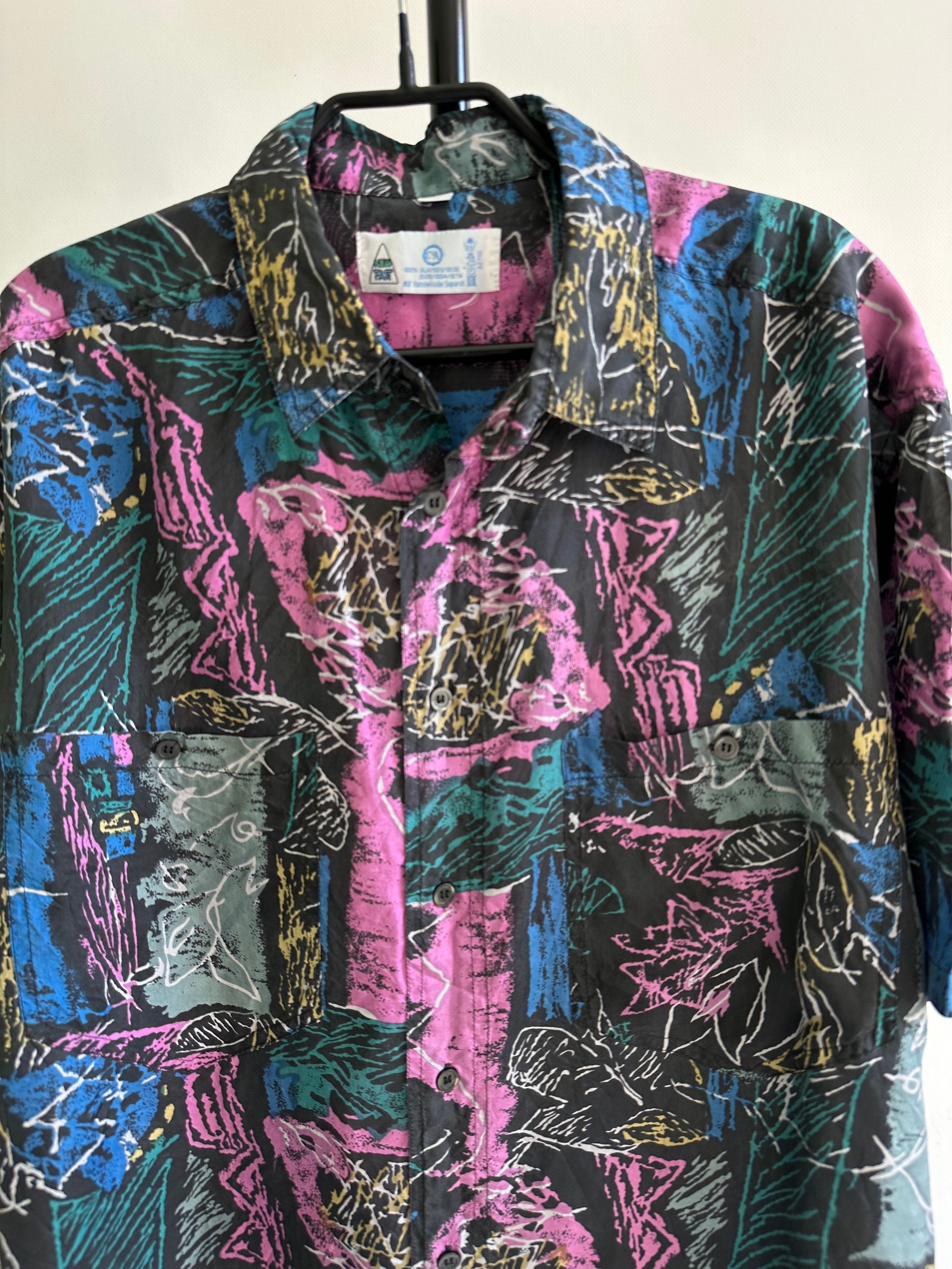 Other Vintage abstract silk shirt short sleeve avant garde Size US M / EU 48-50 / 2 - 3 Thumbnail
