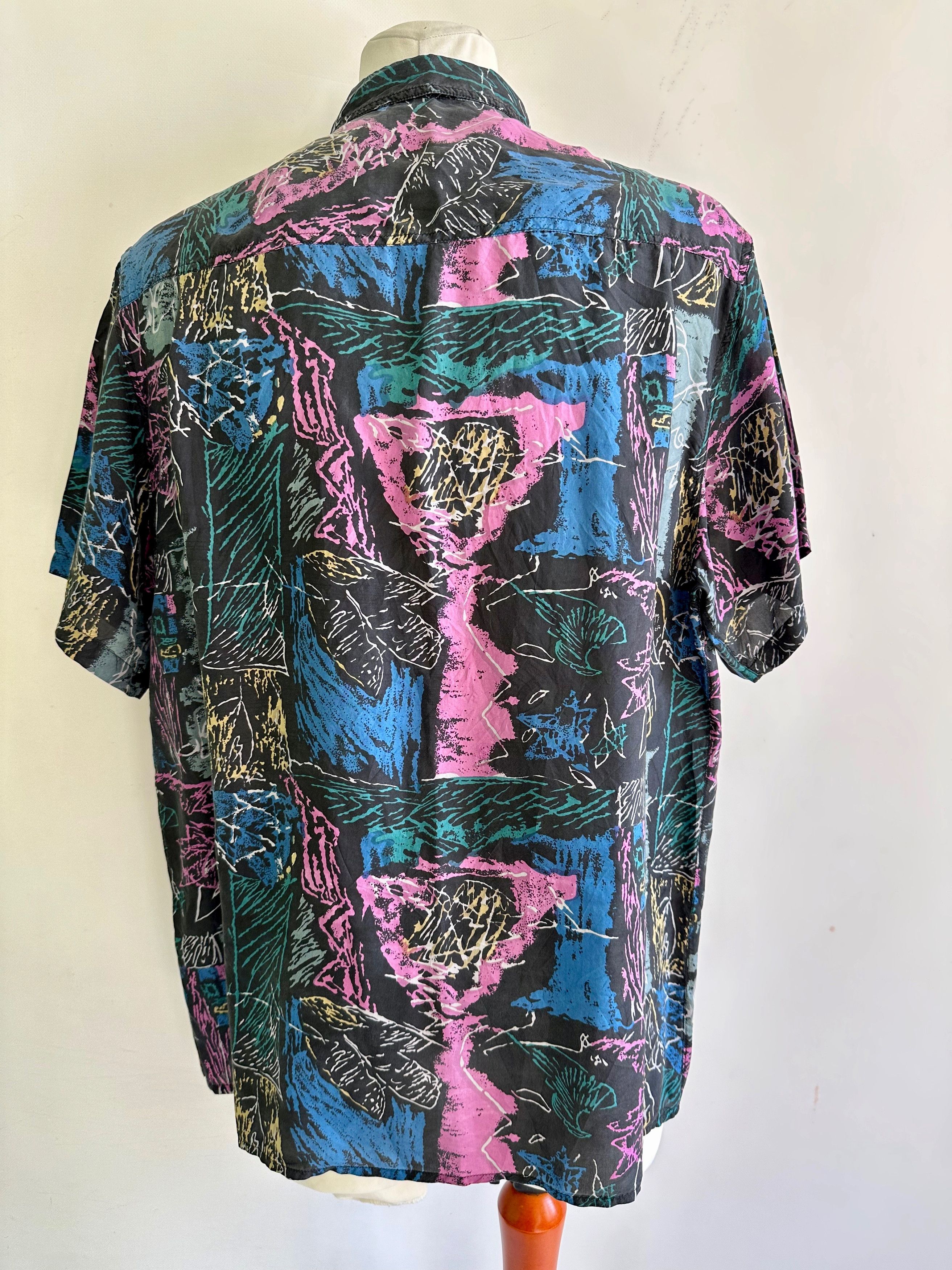 Other Vintage abstract silk shirt short sleeve avant garde Size US M / EU 48-50 / 2 - 10 Thumbnail