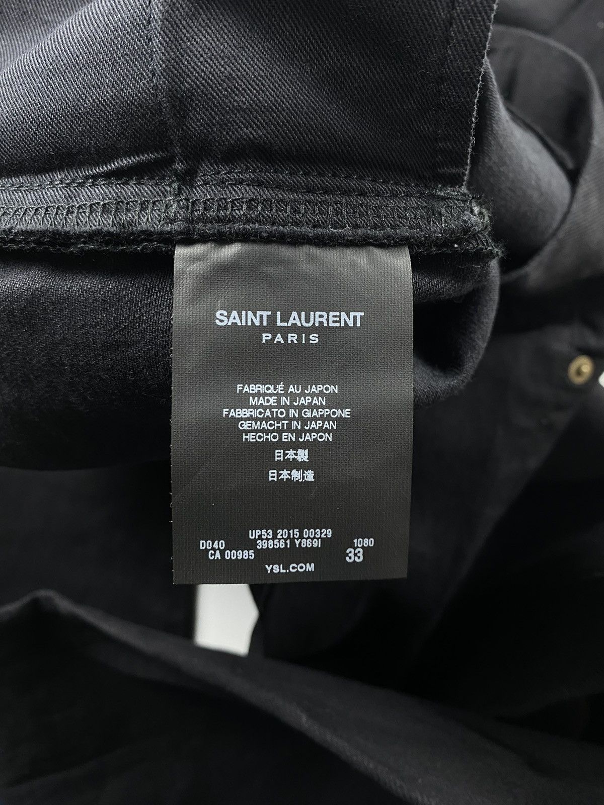 Saint Laurent Paris Saint Laurent Distressed Slim Jean Size US 33 - 9 Thumbnail