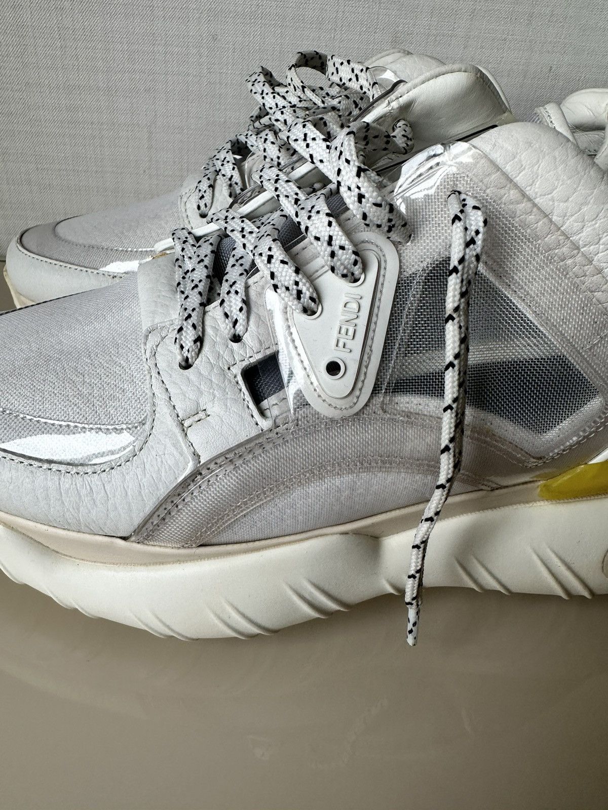 Fendi FENDI platform leather sneakers white shoes Size US 9.5 / IT 39.5 - 6 Thumbnail