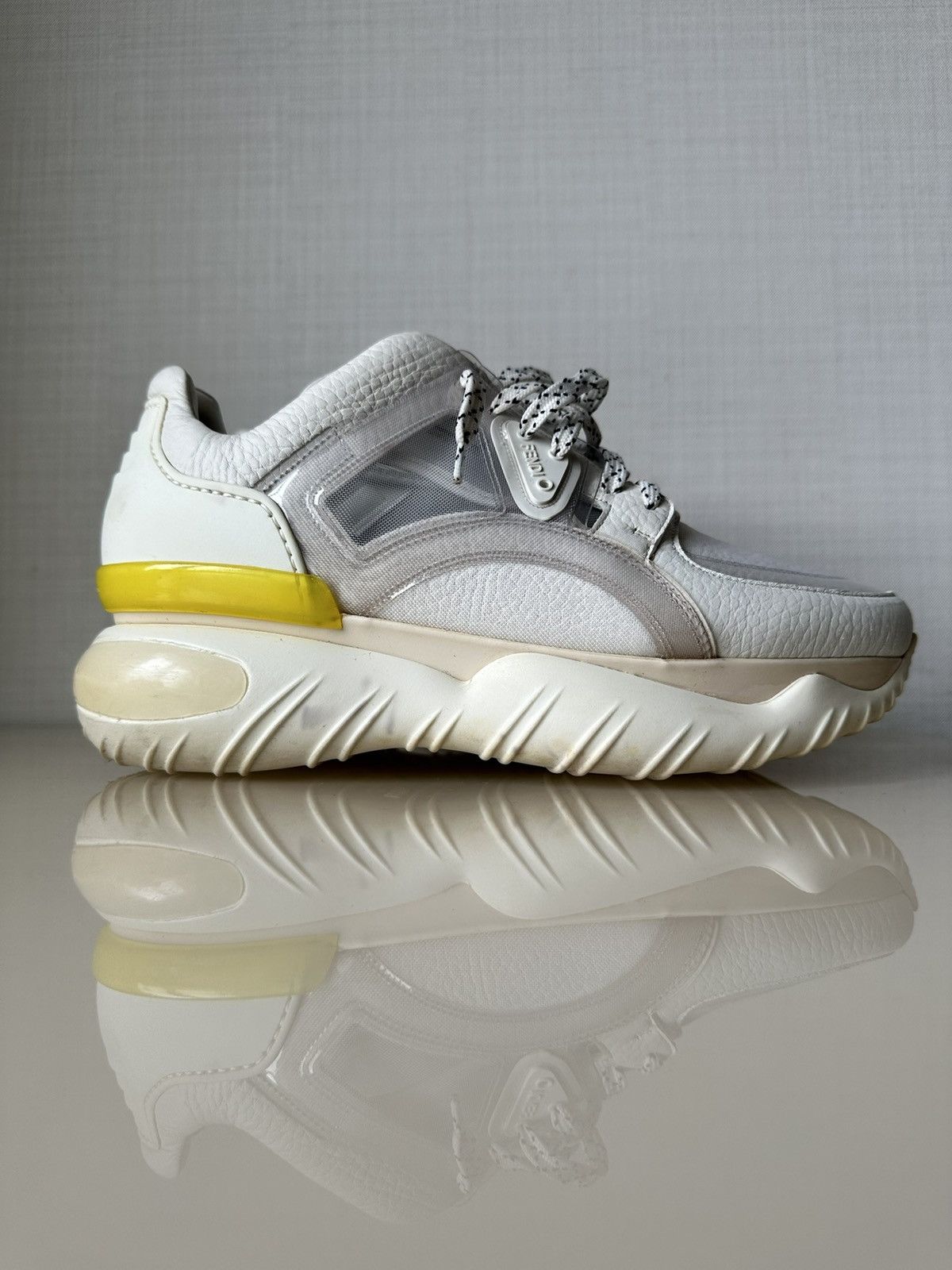 Fendi FENDI platform leather sneakers white shoes Size US 9.5 / IT 39.5 - 2 Thumbnail