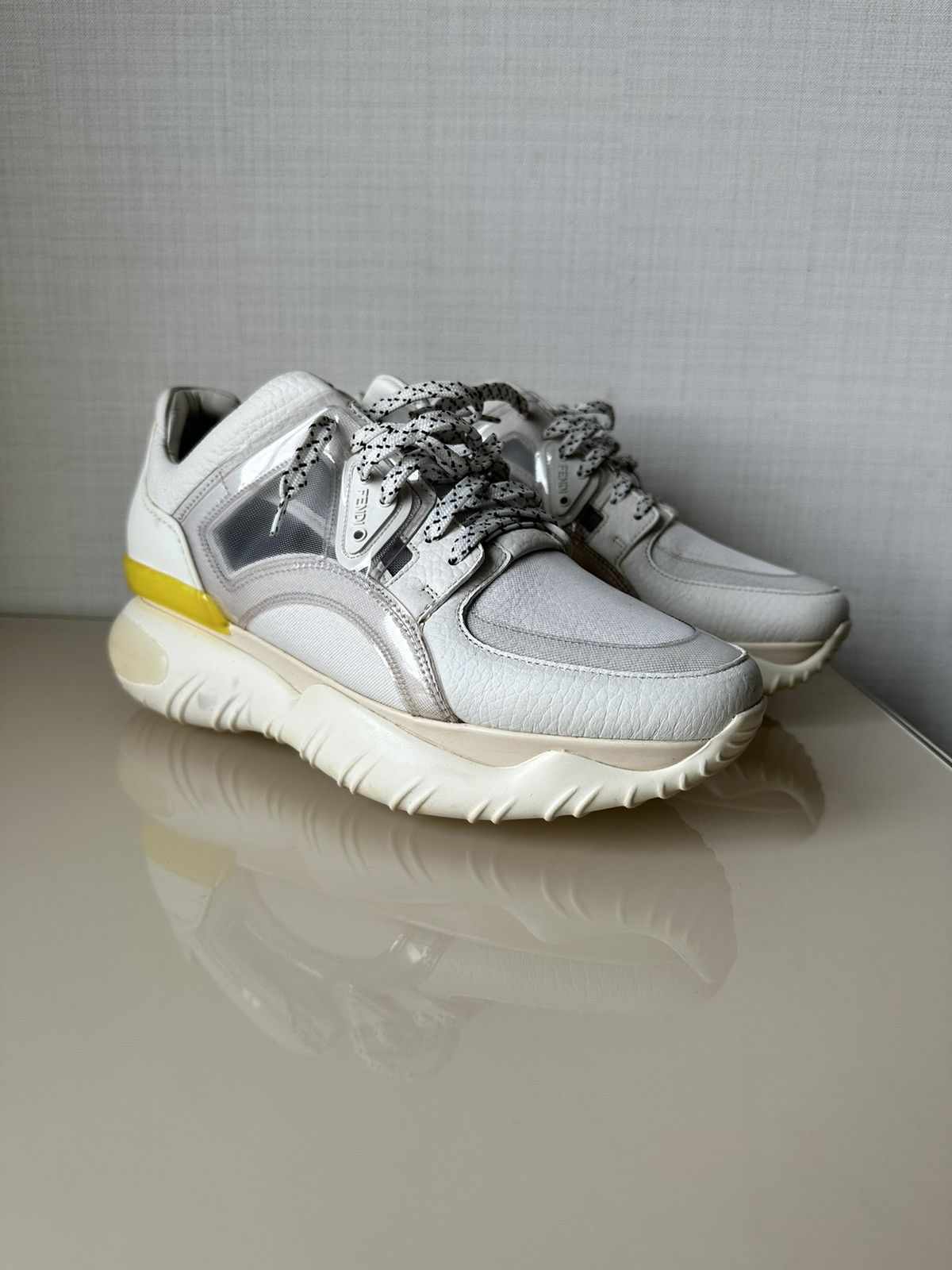 Fendi FENDI platform leather sneakers white shoes Size US 9.5 / IT 39.5 - 3 Thumbnail