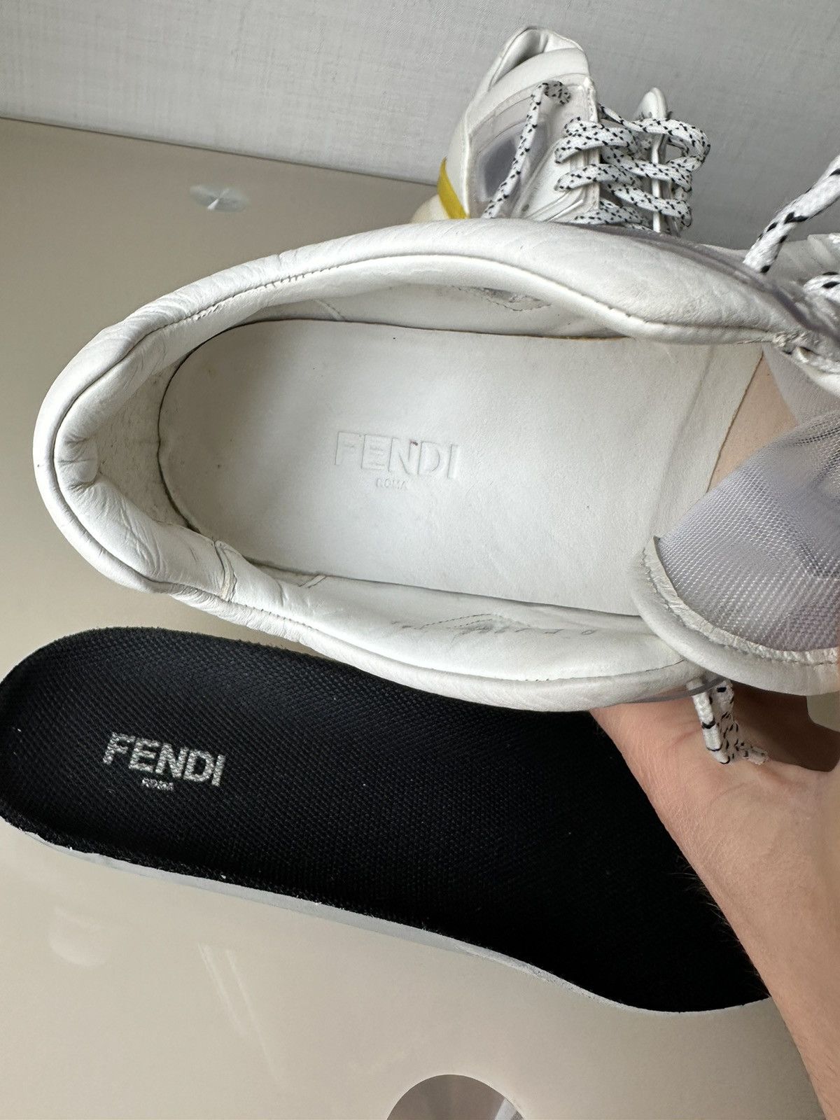 Fendi FENDI platform leather sneakers white shoes Size US 9.5 / IT 39.5 - 10 Thumbnail