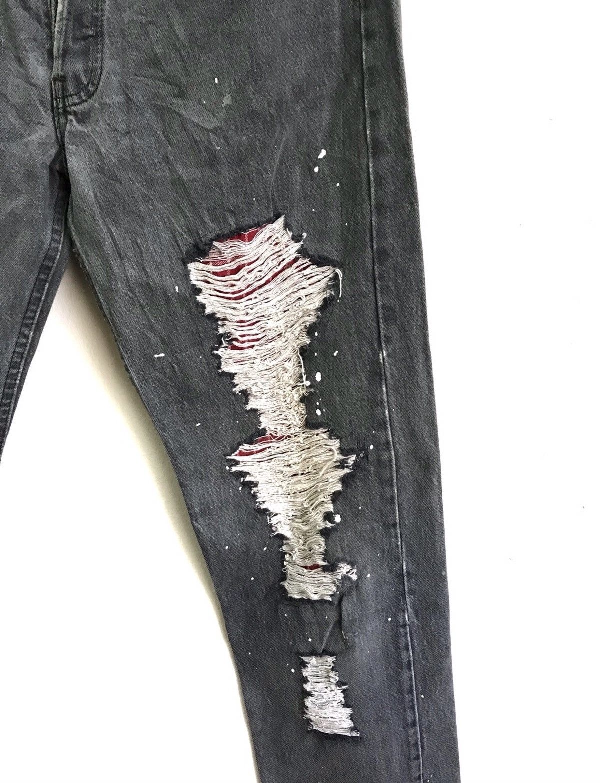 Levi's Vintage Clothing Vintage 90s Levis 501 Distressed Faded Paints Jeans Size US 31 - 5 Thumbnail