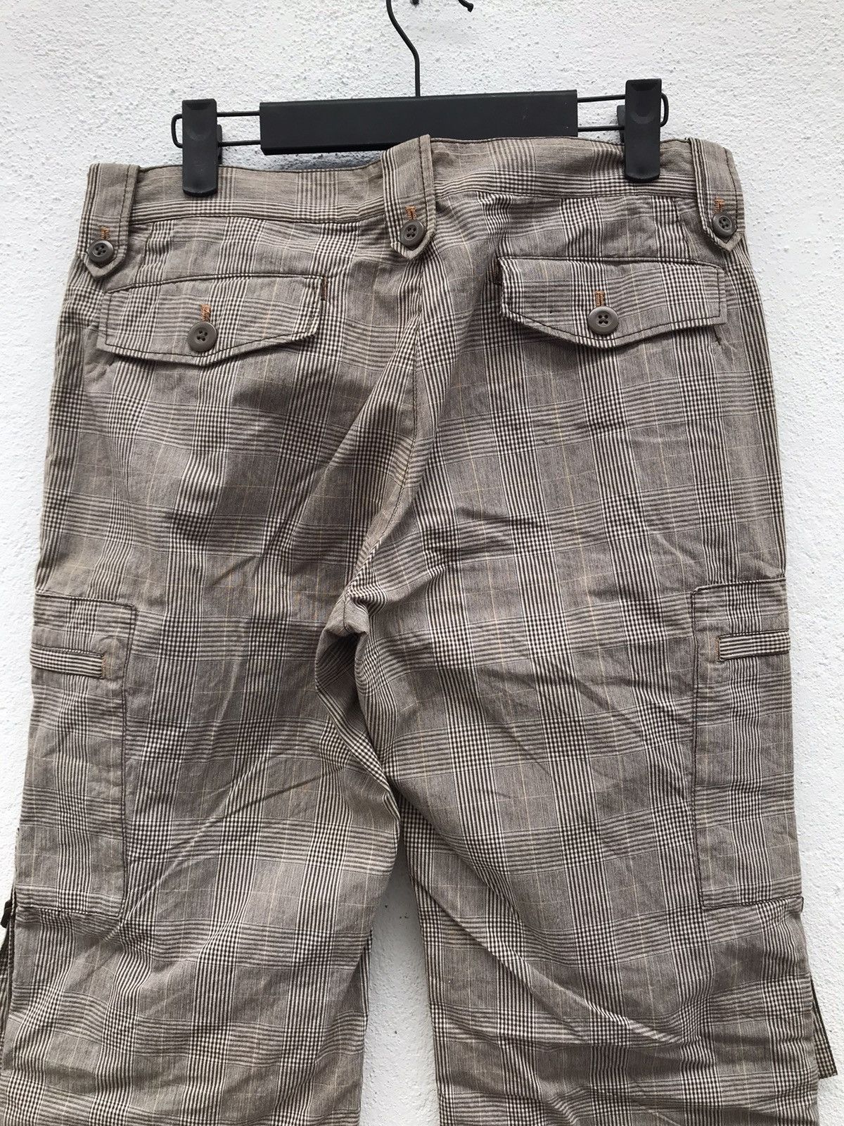 Japanese Brand Hiromichi Nakano Cargo Plaid Pants Size US 32 / EU 48 - 6 Thumbnail