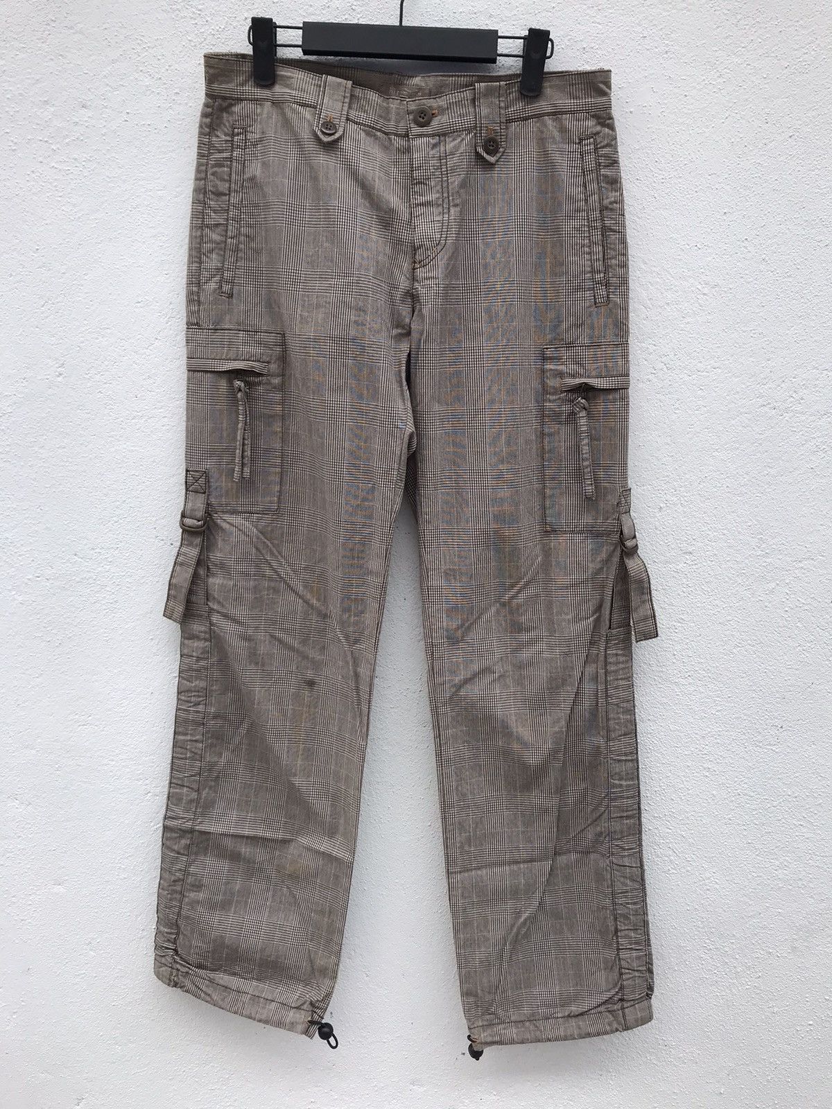 Japanese Brand Hiromichi Nakano Cargo Plaid Pants Size US 32 / EU 48 - 2 Thumbnail