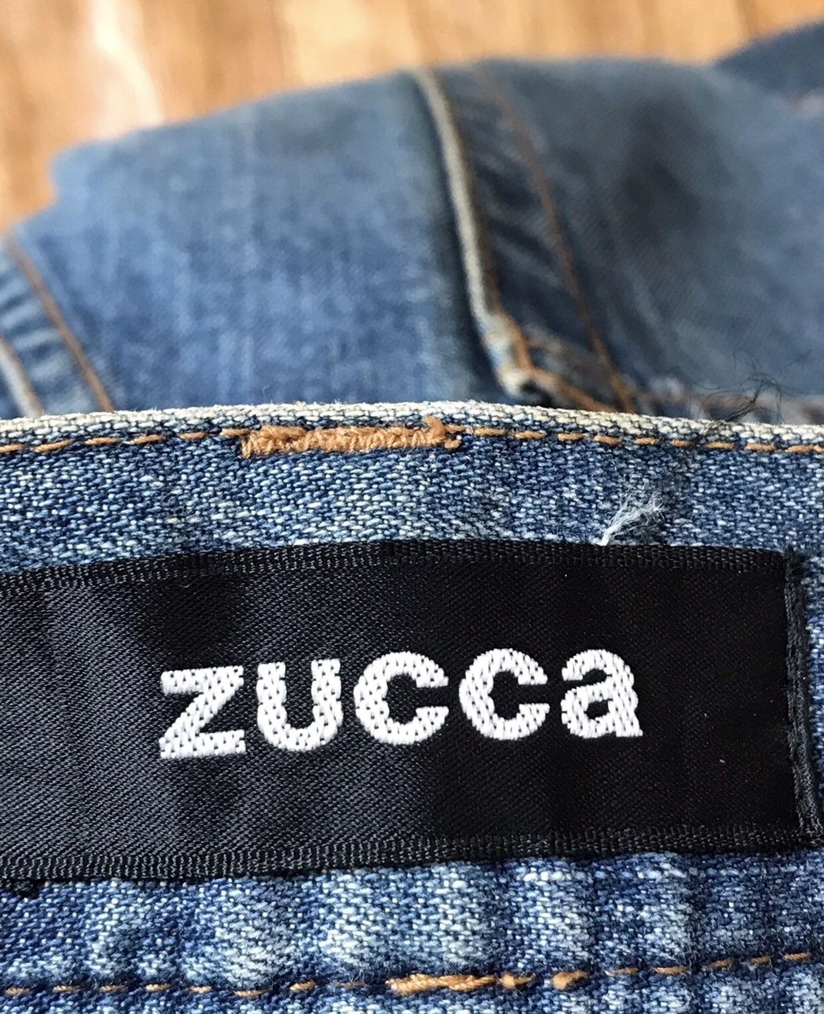 CABANE de ZUCCa × Issey Miyake Made In Japan Zucca Distressed Rips Denim Jeans Size US 29 - 11 Thumbnail