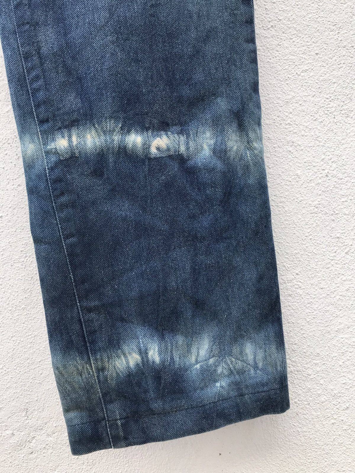 Japanese Brand Yellow Division Vest Tye Dye Striped Jeans Size US 31 - 4 Thumbnail
