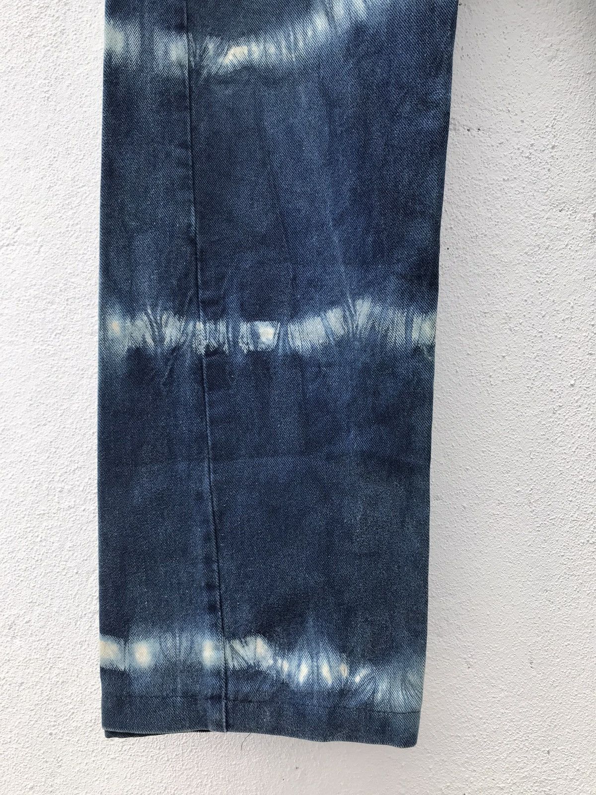 Japanese Brand Yellow Division Vest Tye Dye Striped Jeans Size US 31 - 3 Thumbnail