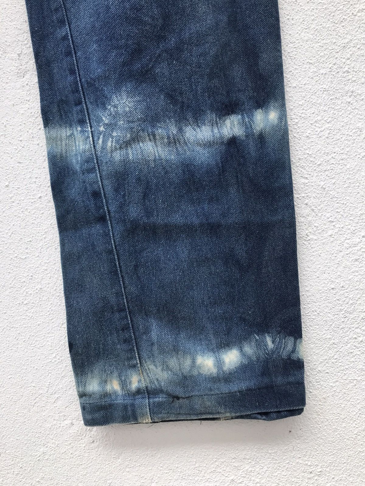 Japanese Brand Yellow Division Vest Tye Dye Striped Jeans Size US 31 - 7 Thumbnail
