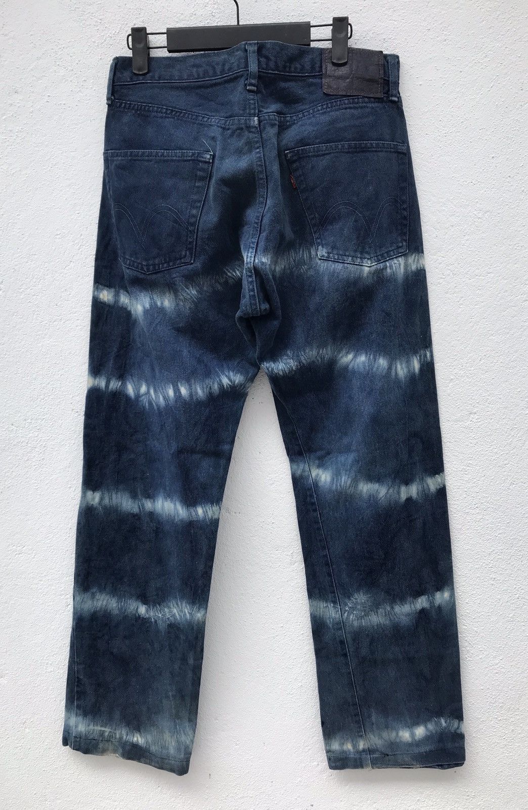 Japanese Brand Yellow Division Vest Tye Dye Striped Jeans Size US 31 - 5 Thumbnail